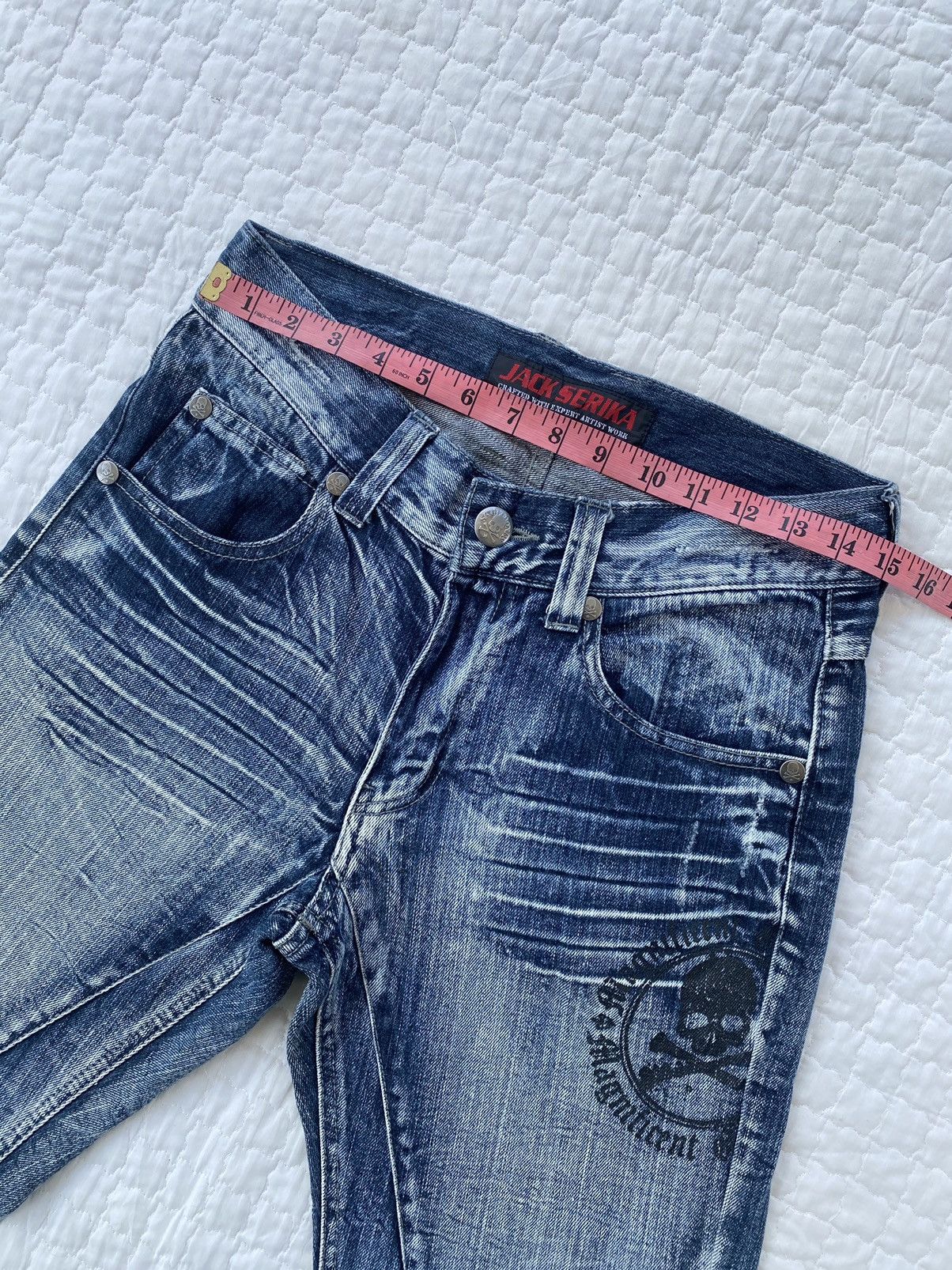 Japanese Brand Acid Wash Flare Denim By Jack Serika Size US 30 / EU 46 - 3 Thumbnail