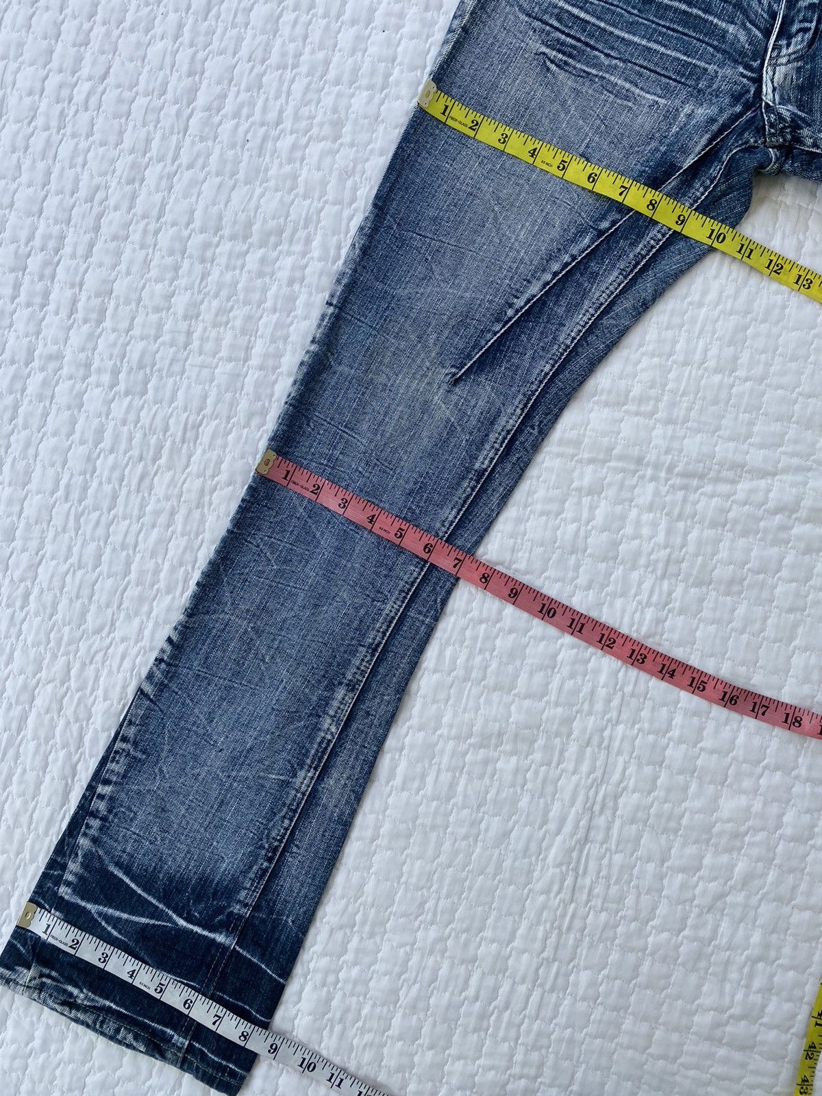 Japanese Brand Acid Wash Flare Denim By Jack Serika Size US 30 / EU 46 - 4 Thumbnail