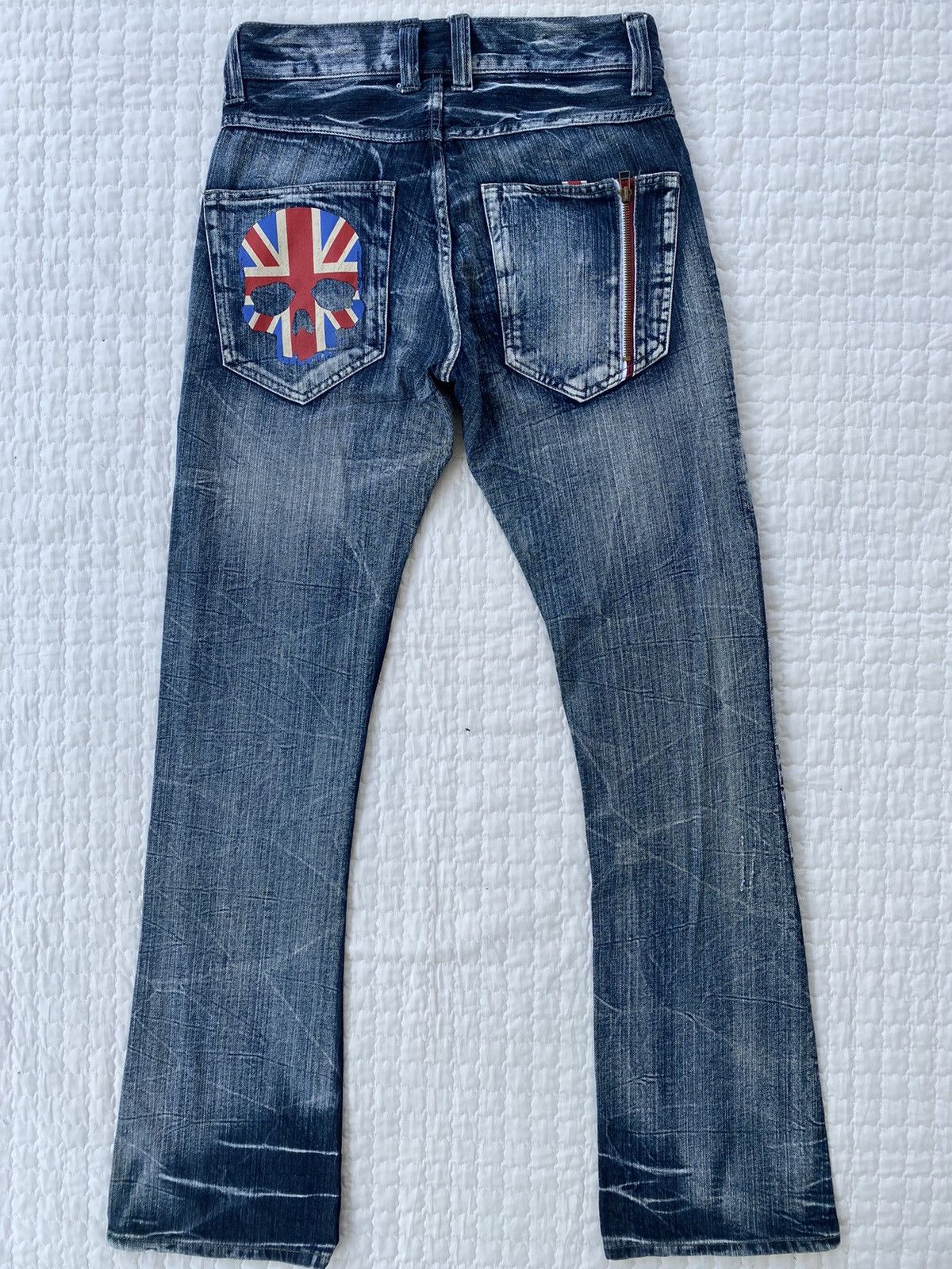 Japanese Brand Acid Wash Flare Denim By Jack Serika Size US 30 / EU 46 - 2 Thumbnail