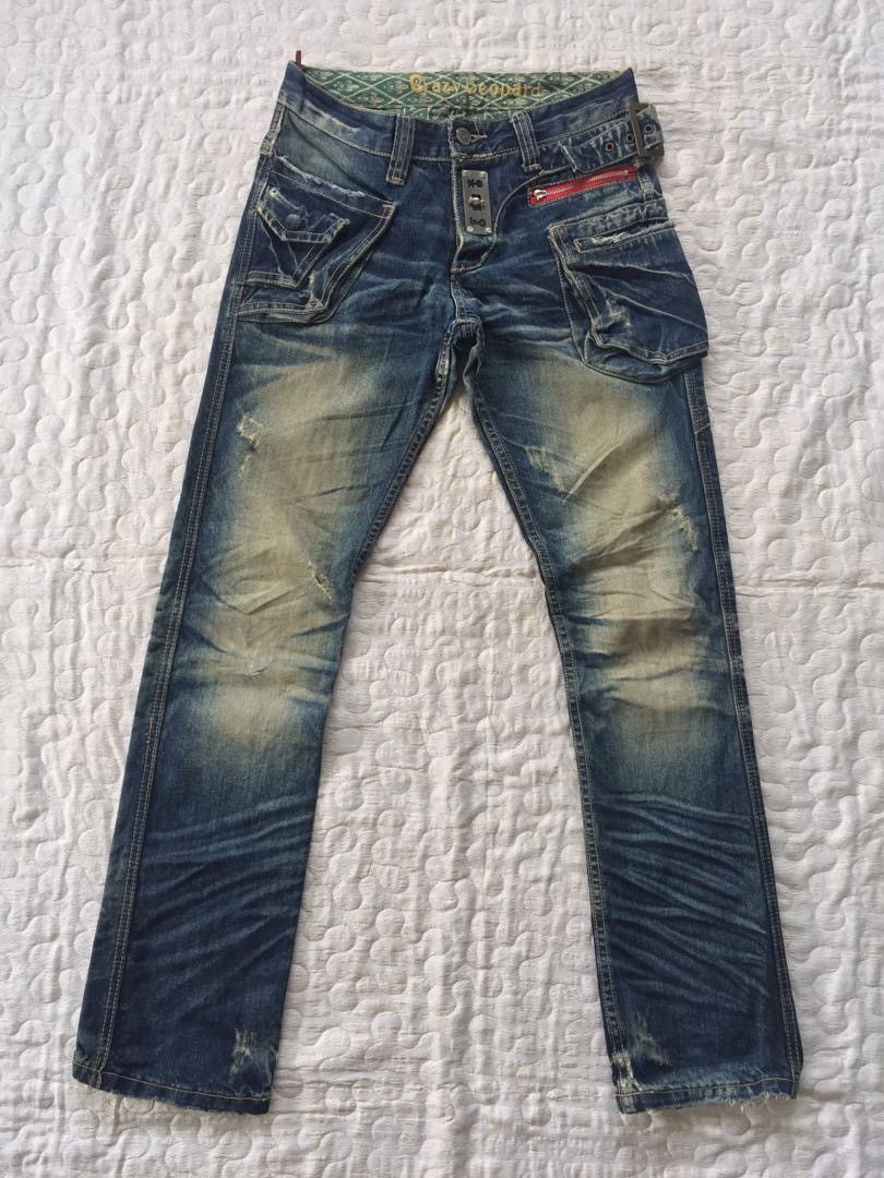 Japanese Brand Distressed Denim By Crazy Leopard Size US 31 - 1 Thumbnail