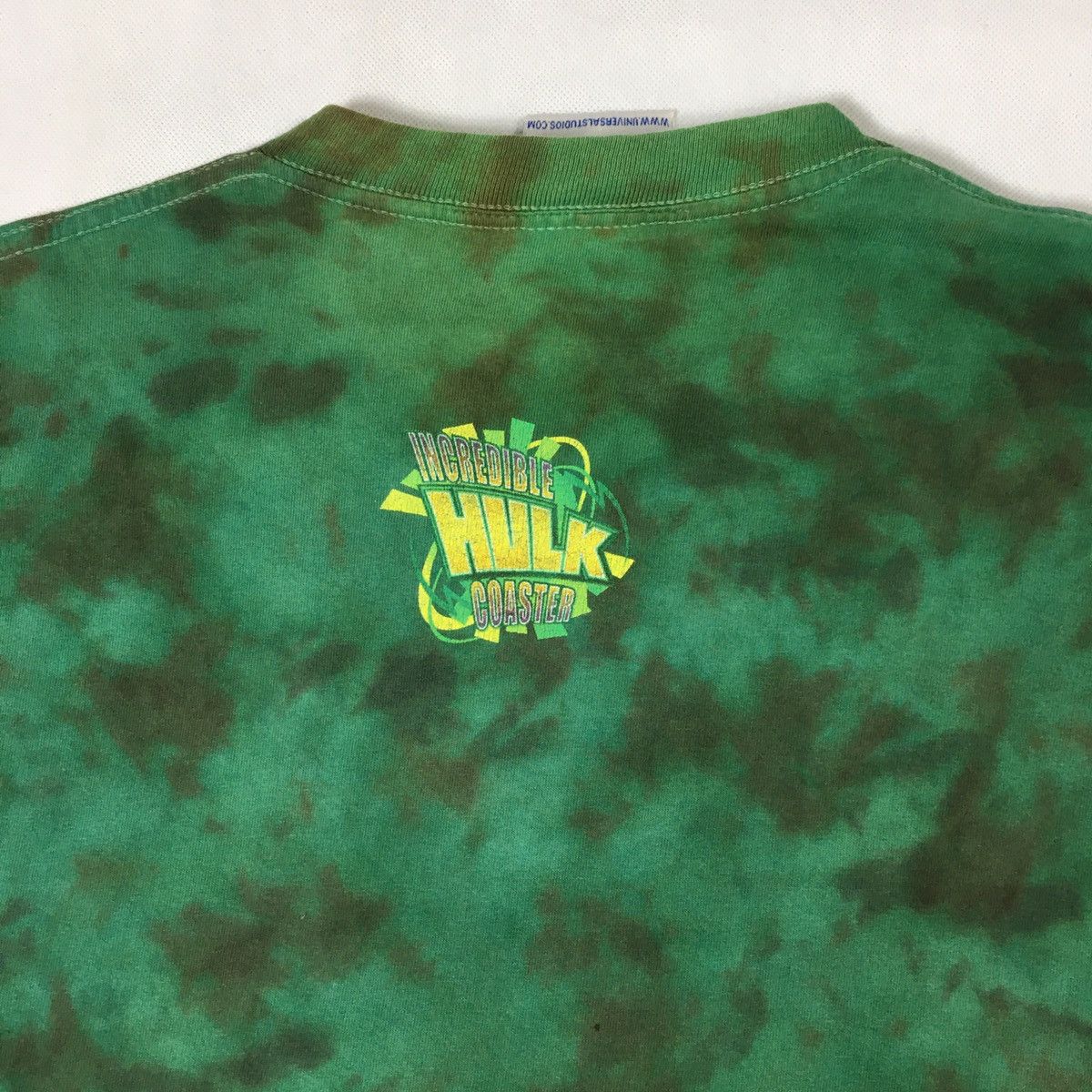 Marvel Comics × Universal Studios × Vintage Vtg Hulk Tie Dye Marvel Universal Studio Distressed Tshirt Size US L / EU 52-54 / 3 - 5 Thumbnail