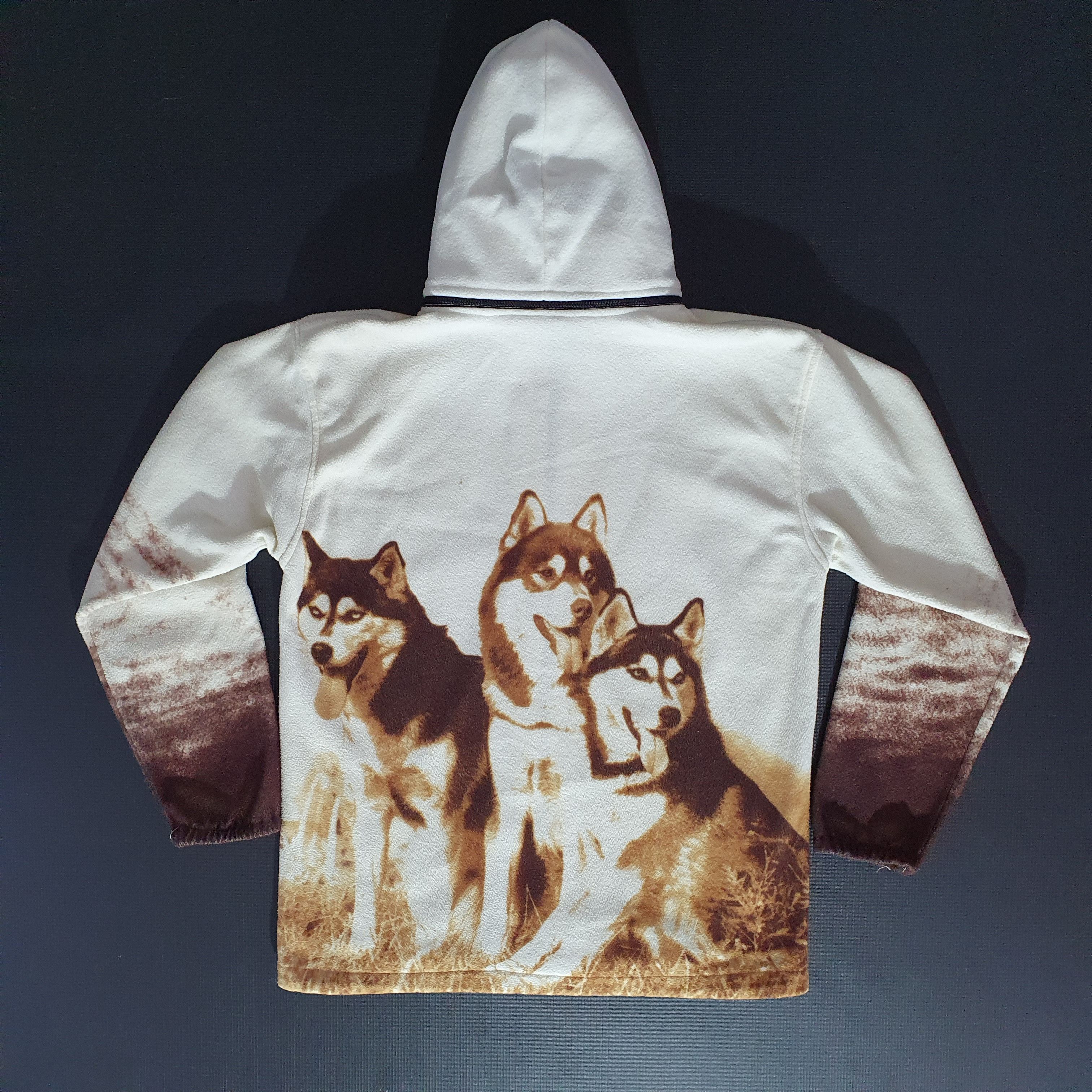 Vintage Vintage Nature Print Fleece Hooded Light Jacket Size US S / EU 44-46 / 1 - 15 Thumbnail