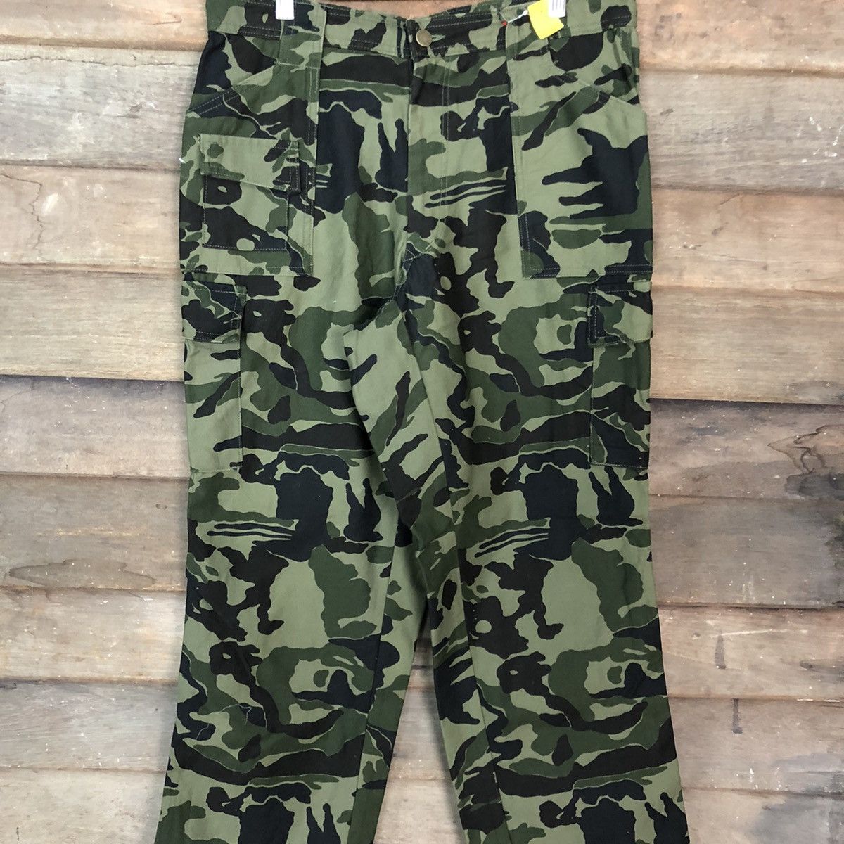 Japanese Brand Torachi camo Green Multipocket Cargo Pants #3875 Size US 32 / EU 48 - 3 Thumbnail