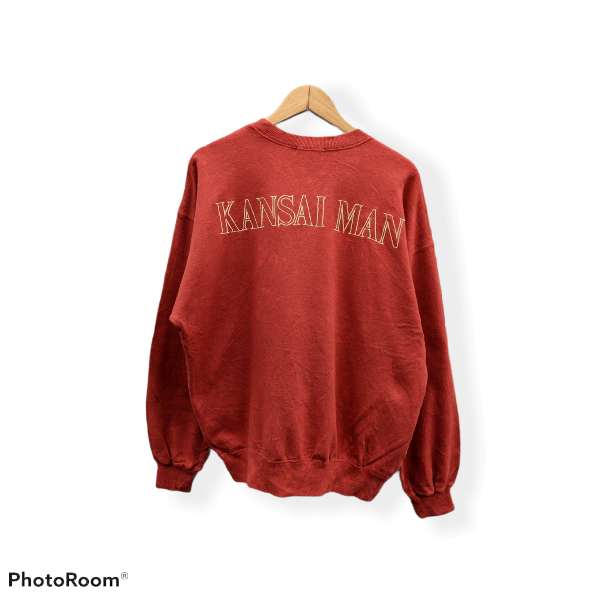 Vintage Kansai Man Embroidery Spellout Crewneck