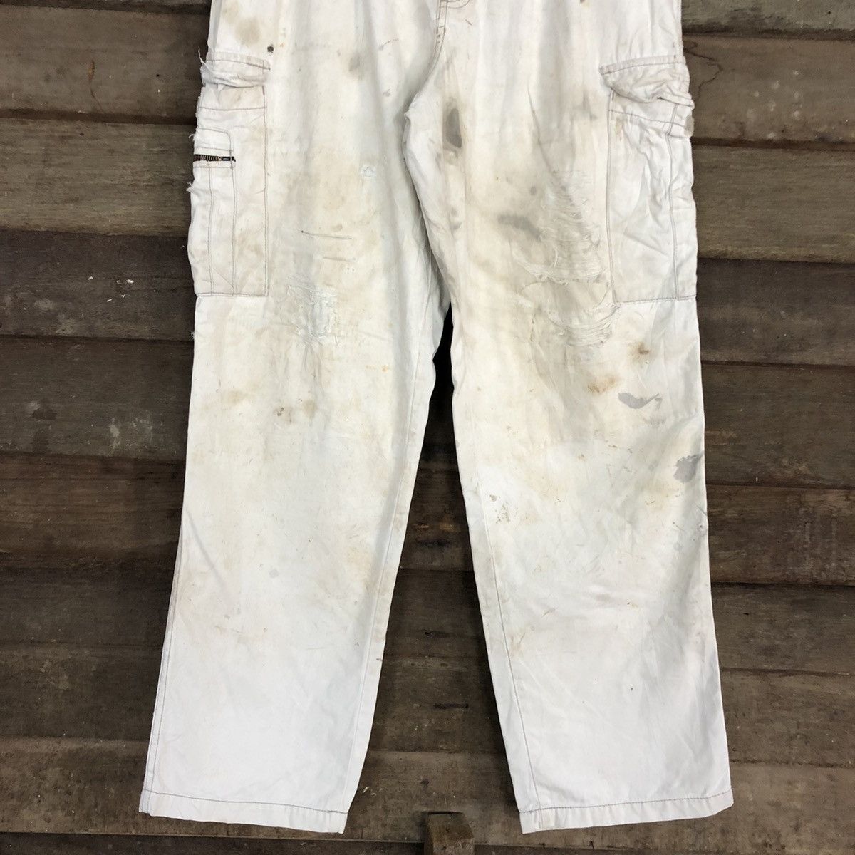 Japanese Brand Evolution Workwear dirty thrased utility Cargo Pants #c964 Size US 30 / EU 46 - 3 Thumbnail