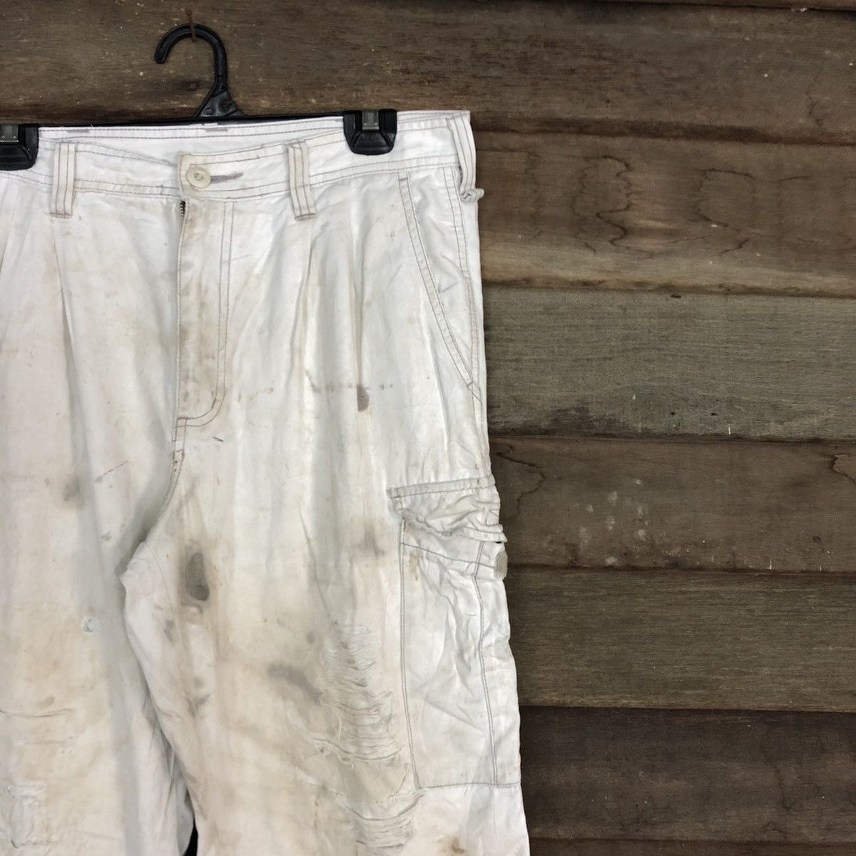 Japanese Brand Evolution Workwear dirty thrased utility Cargo Pants #c964 Size US 30 / EU 46 - 5 Thumbnail