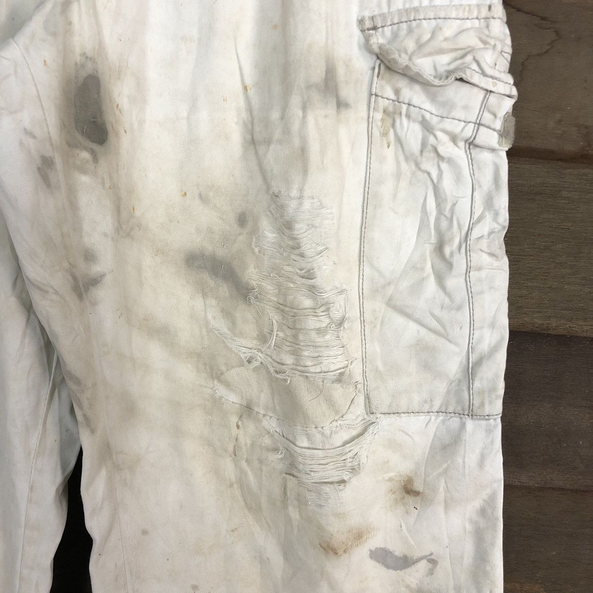 Japanese Brand Evolution Workwear dirty thrased utility Cargo Pants #c964 Size US 30 / EU 46 - 7 Thumbnail