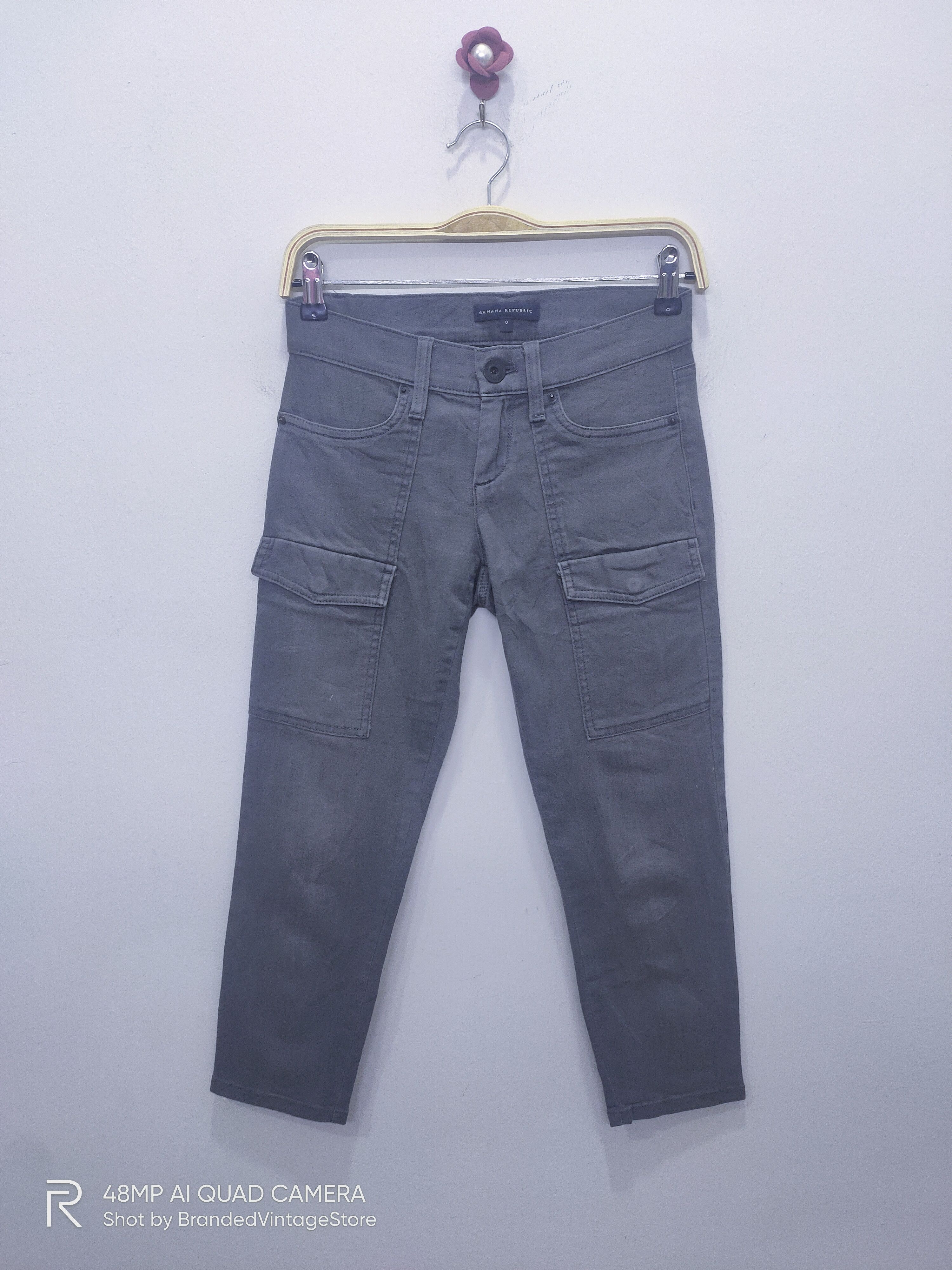 Banana Republic × Japanese Brand × Seditionaries BANANA REPUBLIC Kid Skinny Patchwork Multipocket Cargo Pant Size 27" / US 4 / IT 40 - 1 Thumbnail