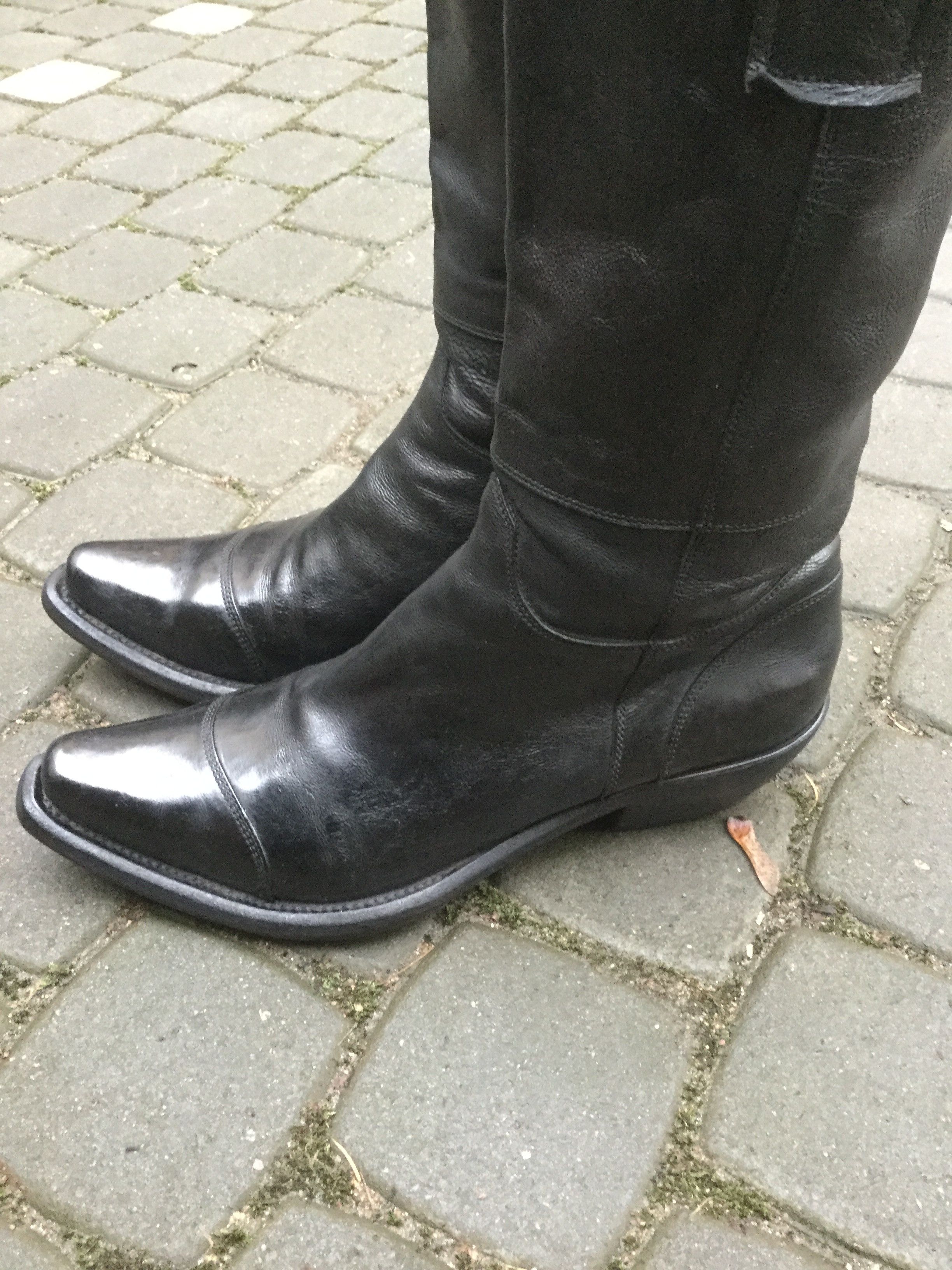 Gianni Barbato Black cowboy boots.Like Saint Laurent or Vetements Size US 9 / EU 42 - 3 Thumbnail