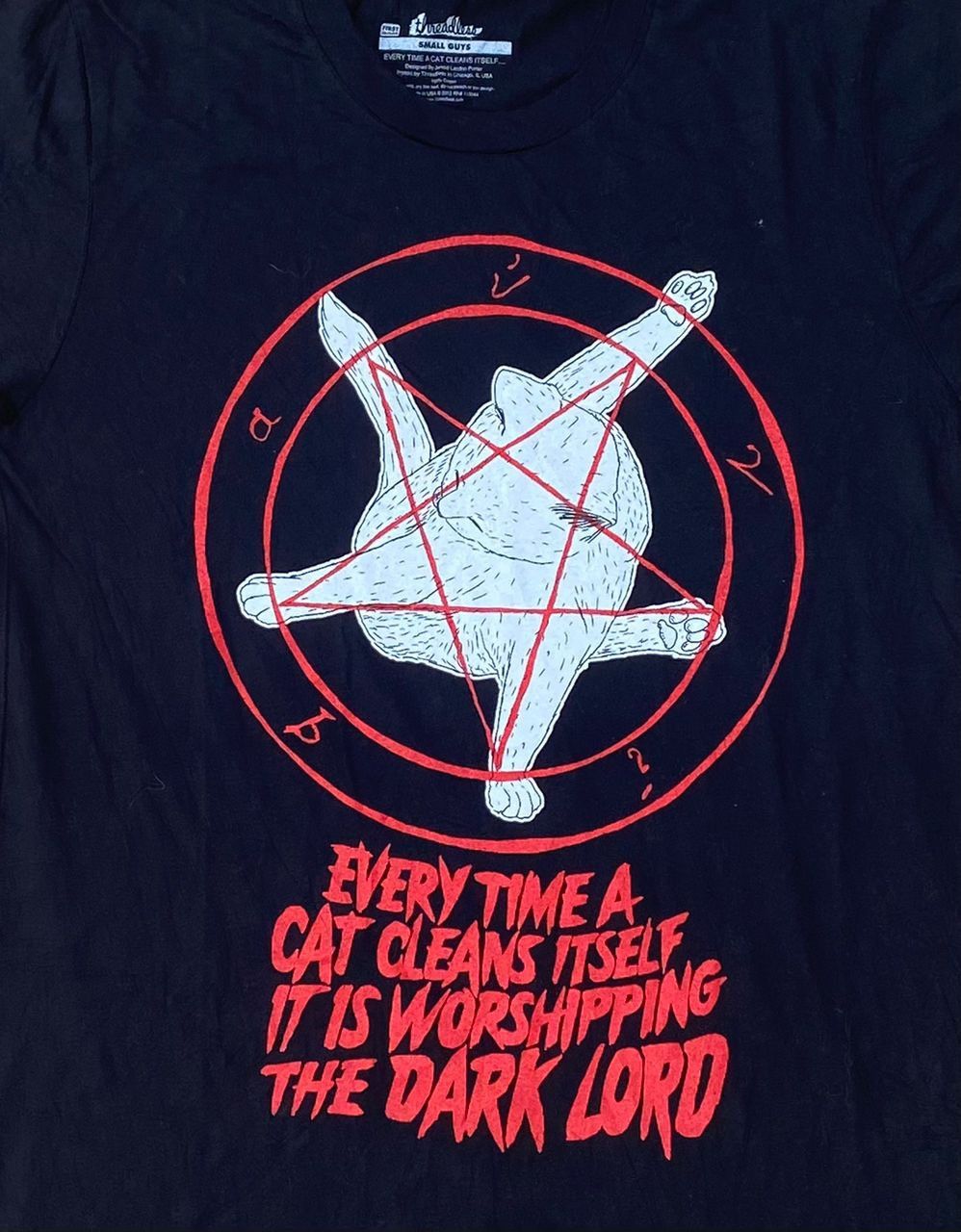 Vintage vintage tee E 1 cats worship dark lord Size US S / EU 44-46 / 1 - 2 Thumbnail