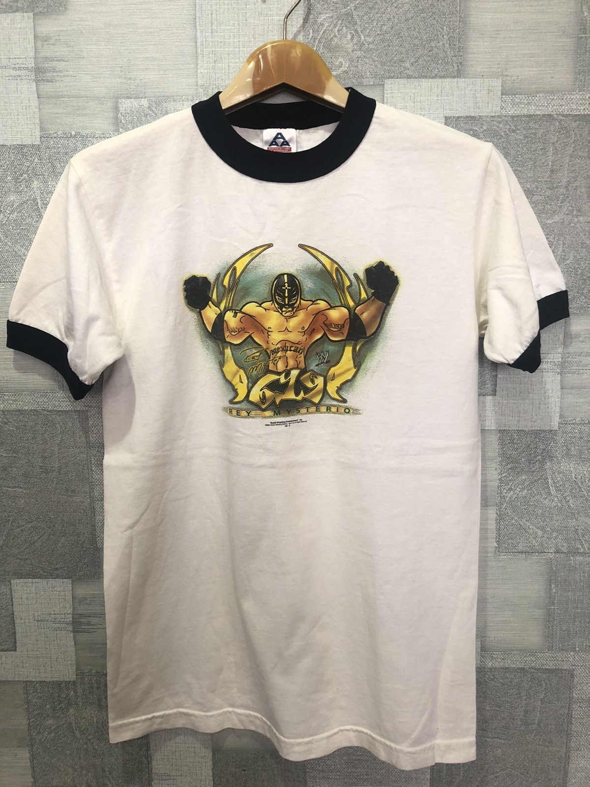 Vintage × WWE × WWF Vintage Rey Mysterio ringer tee Size US S / EU 44-46 / 1 - 2 Thumbnail