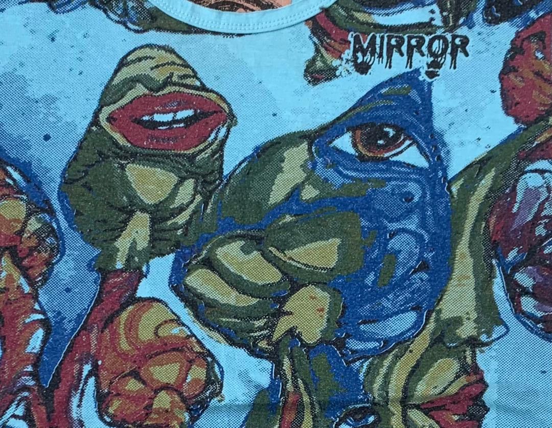 Vintage vintage tee D - 25 mirror full print overprinted Size US L / EU 52-54 / 3 - 2 Thumbnail