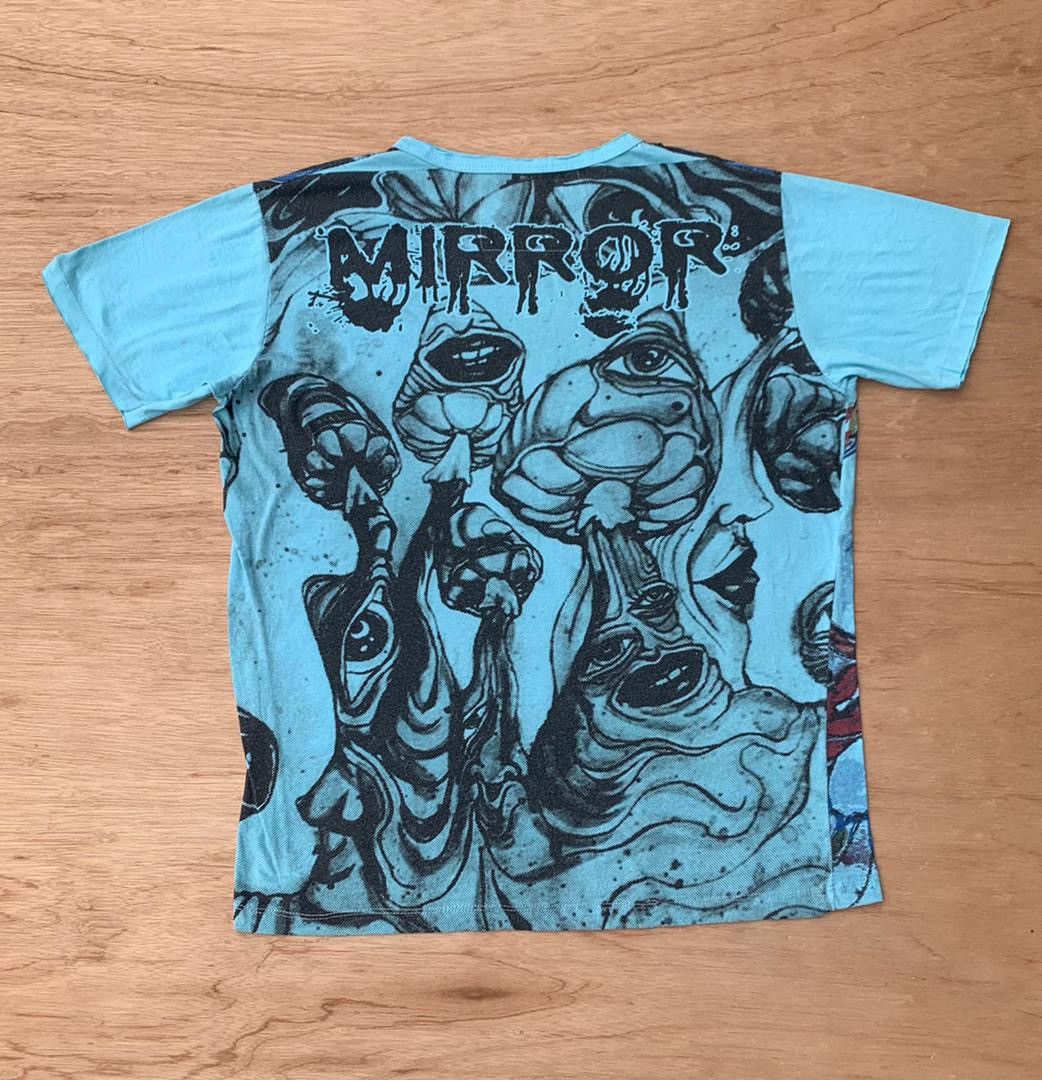 Vintage vintage tee D - 25 mirror full print overprinted Size US L / EU 52-54 / 3 - 3 Thumbnail