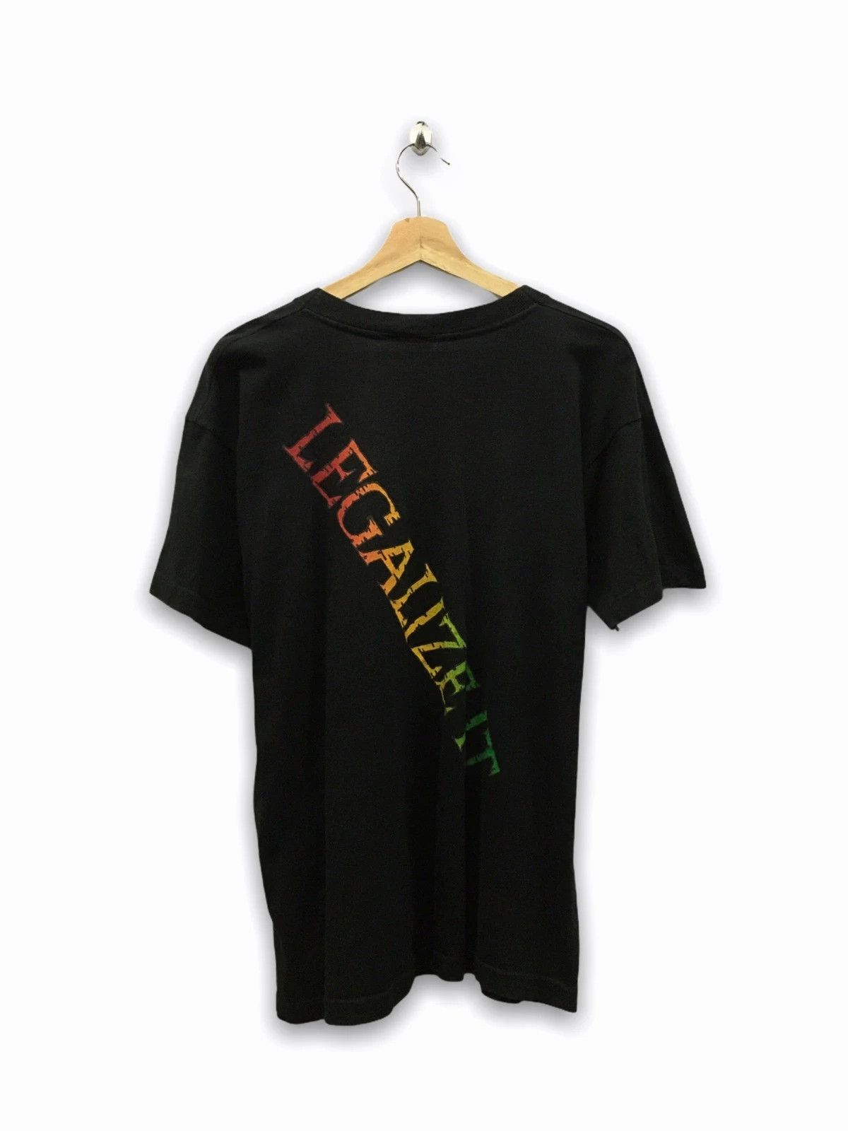 Band Tees × Vintage × Zion Rootswear Rare Vintage Peter Tosh Song Legalize It Big Printed Tshirt Size US L / EU 52-54 / 3 - 2 Thumbnail