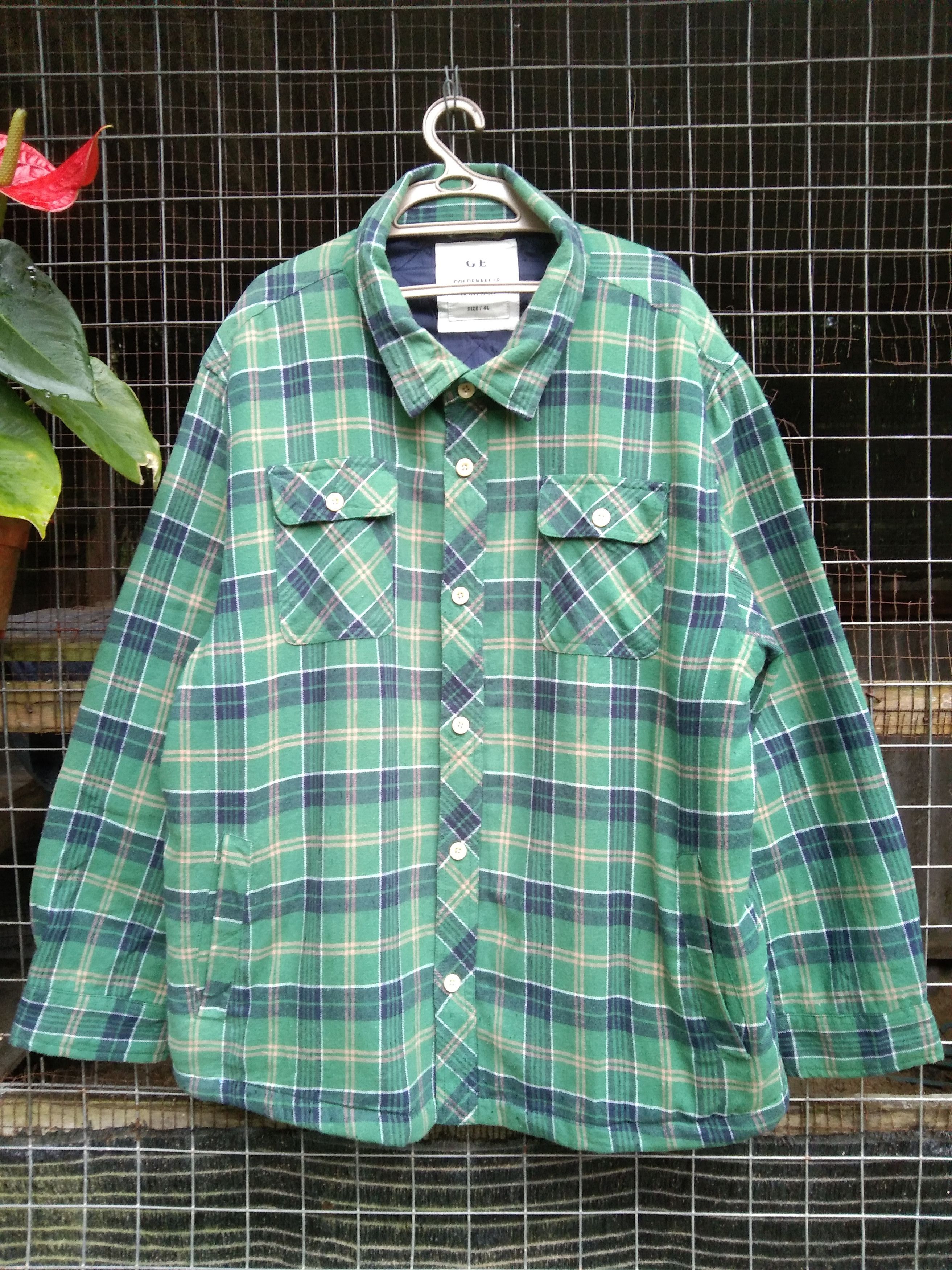 Flannel × Japanese Brand GOLDEN EAGLES MEN'S FLANNEL JACKET Size US XL / EU 56 / 4 - 5 Thumbnail