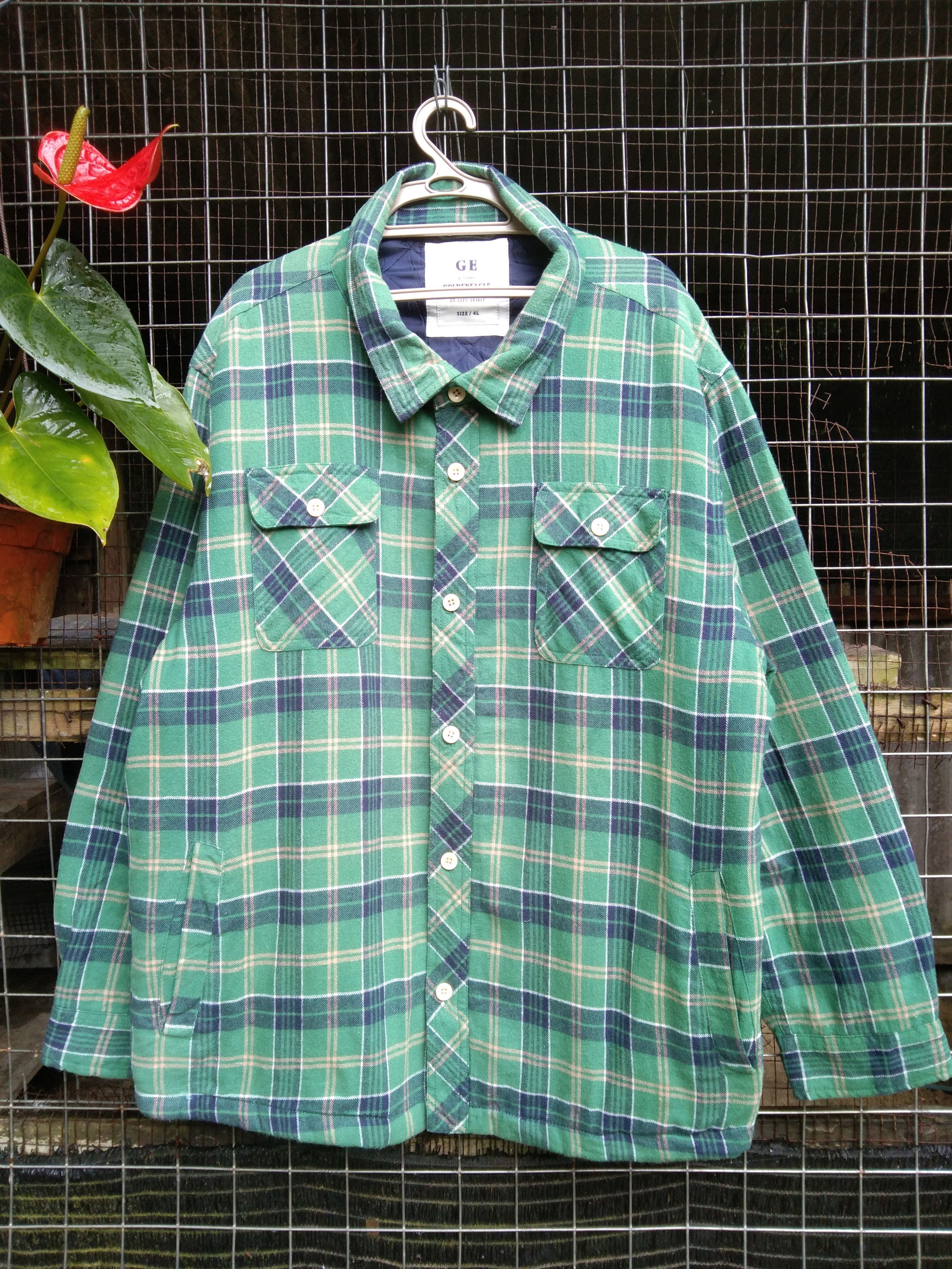 Flannel × Japanese Brand GOLDEN EAGLES MEN'S FLANNEL JACKET Size US XL / EU 56 / 4 - 3 Thumbnail