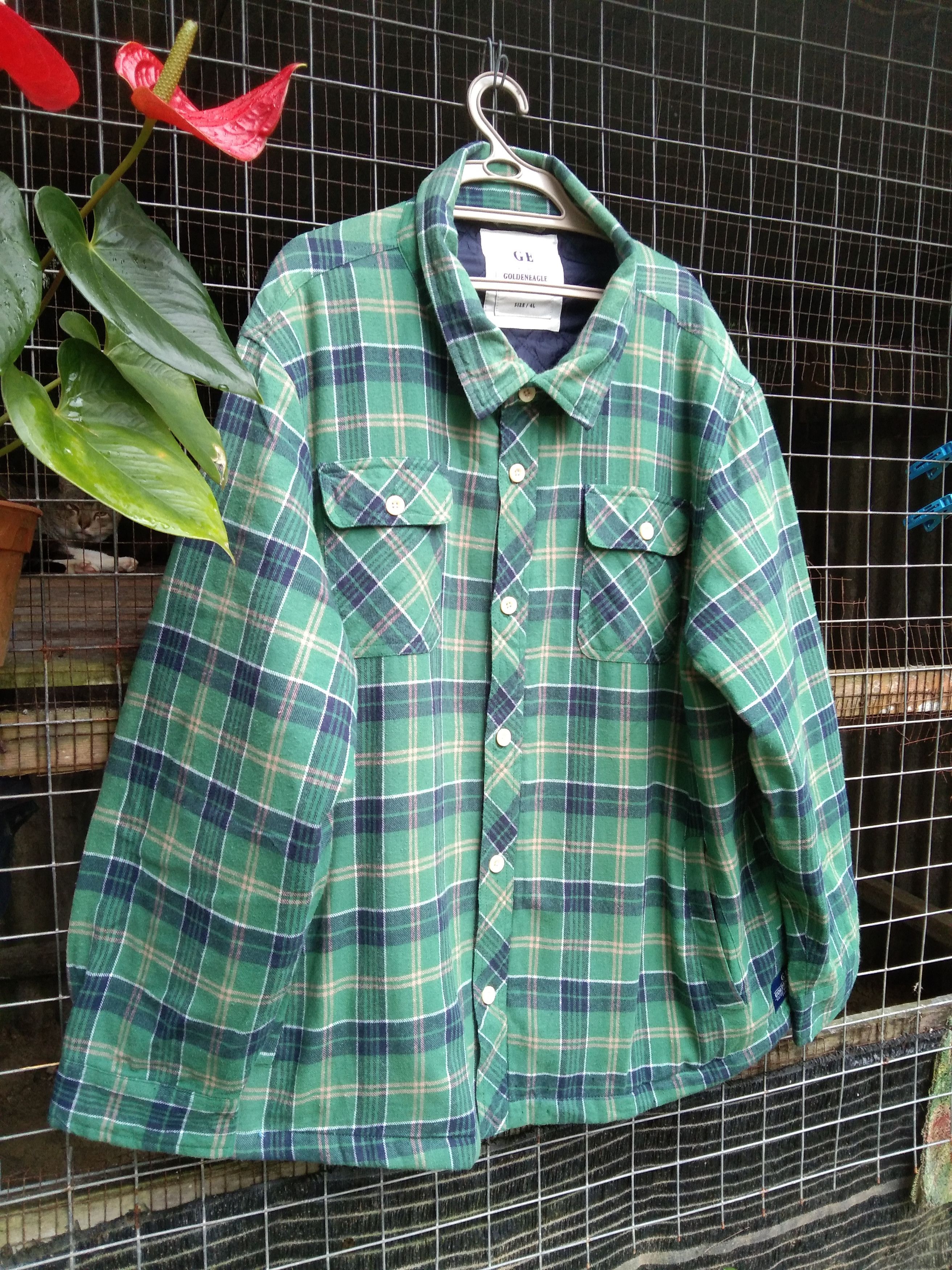 Flannel × Japanese Brand GOLDEN EAGLES MEN'S FLANNEL JACKET Size US XL / EU 56 / 4 - 1 Thumbnail