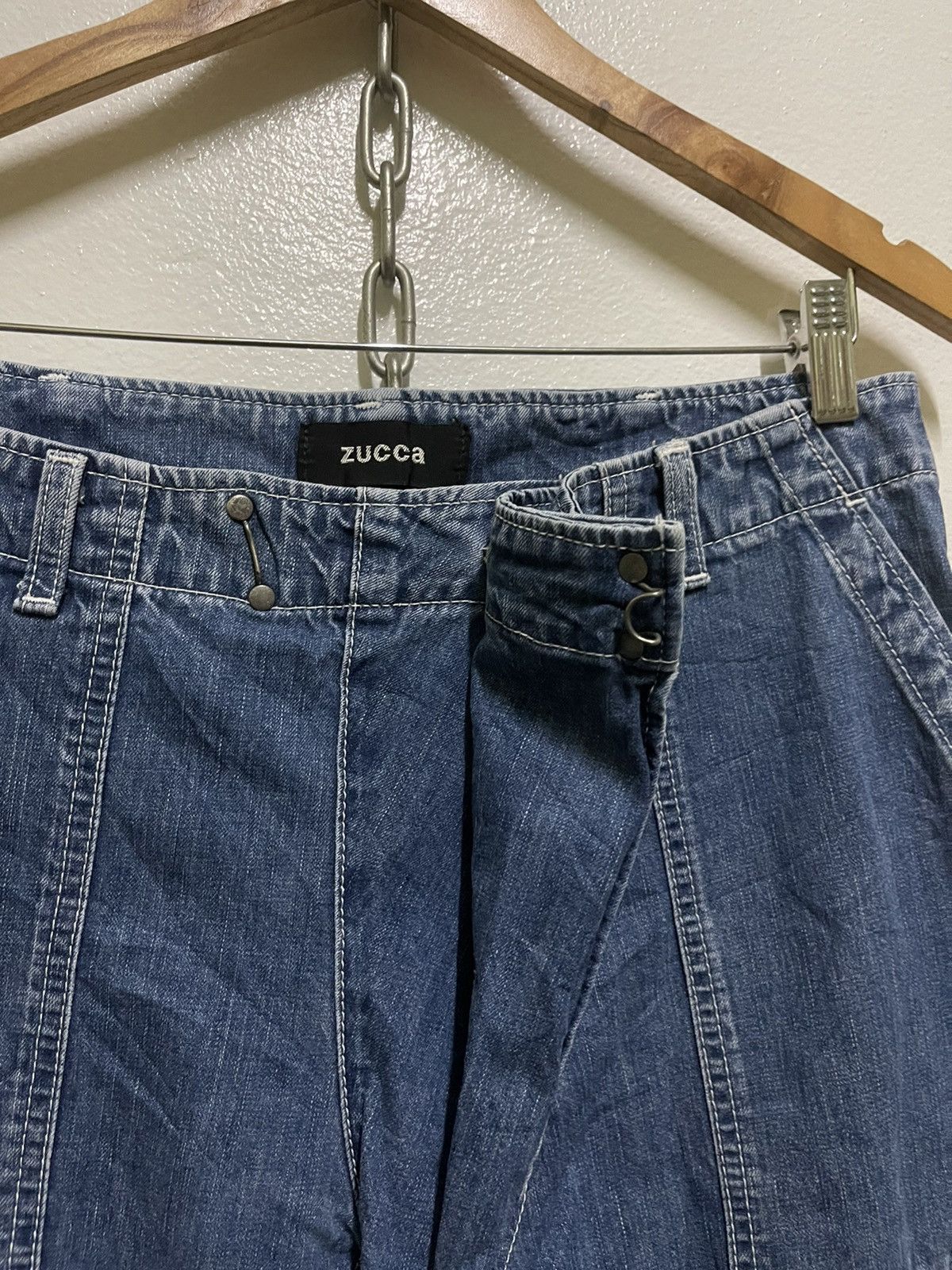 CABANE de ZUCCa × Issey Miyake × Japanese Brand Zucca Asymmetrical Waist Jeans Size US 31 - 8 Thumbnail