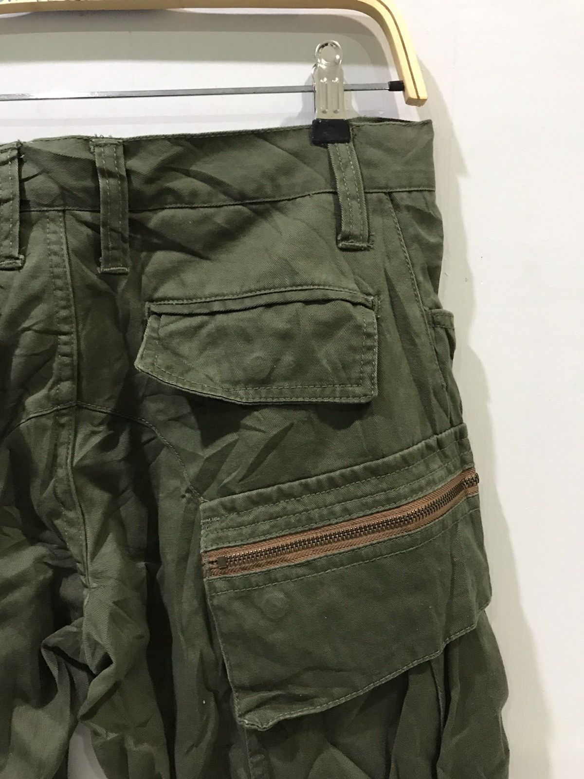 Japanese Brand FREE GATE Japan Big Side Pocket Zipper Cropped Cargo Pant Size US 32 / EU 48 - 7 Thumbnail