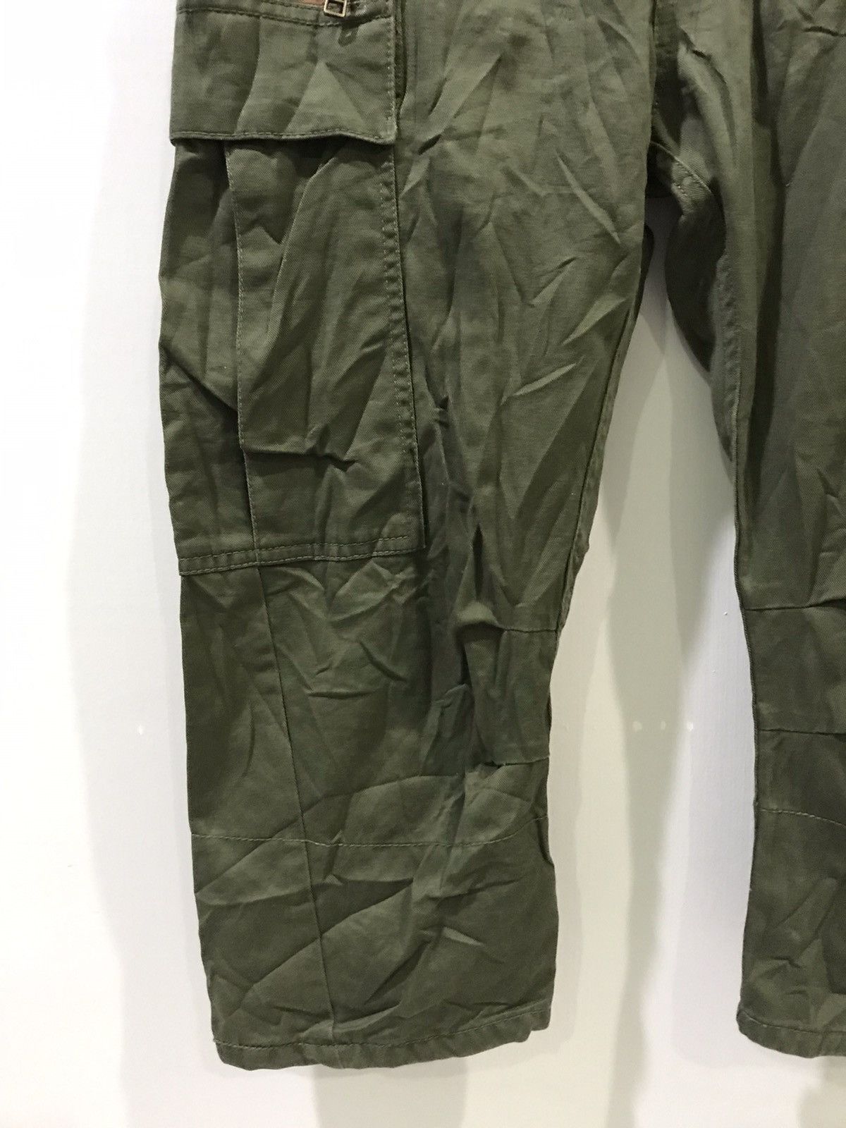 Japanese Brand FREE GATE Japan Big Side Pocket Zipper Cropped Cargo Pant Size US 32 / EU 48 - 5 Thumbnail
