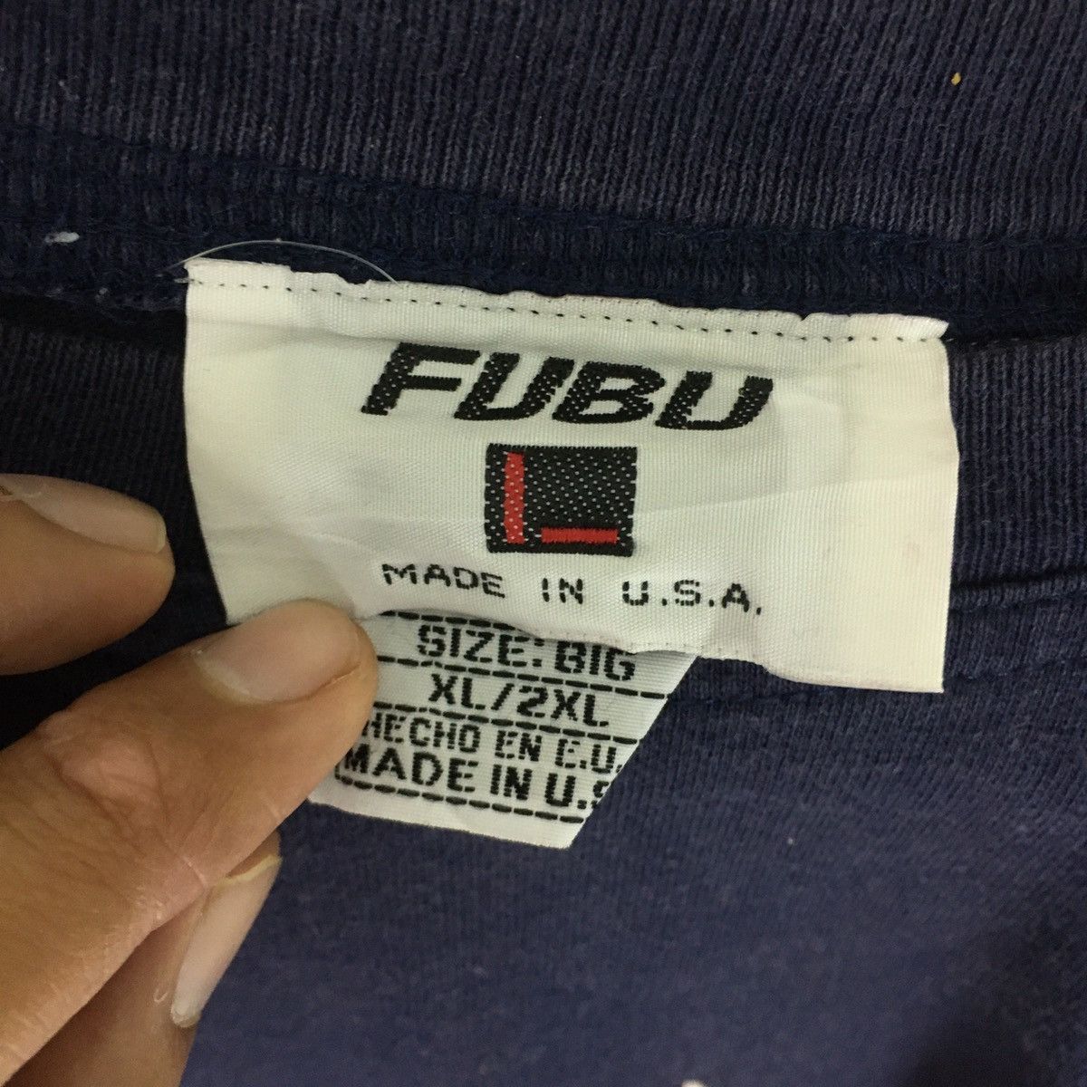 Fubu × Vintage Rare Vintage Fubu Spellout Long Sleeve Tshirt Size US XL / EU 56 / 4 - 8 Thumbnail