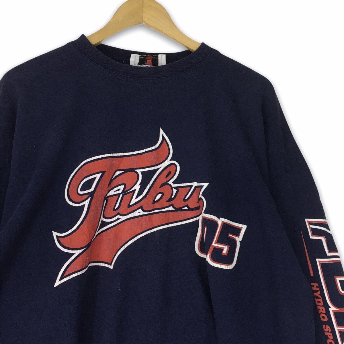 Fubu × Vintage Rare Vintage Fubu Spellout Long Sleeve Tshirt Size US XL / EU 56 / 4 - 2 Thumbnail