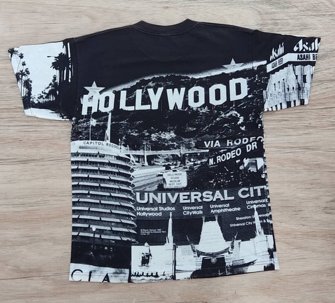 Vintage Vintage Tee Hollywood ( A 15 ) Size US L / EU 52-54 / 3 - 3 Thumbnail