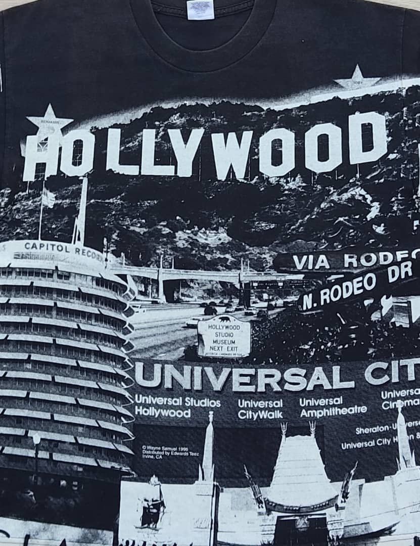 Vintage Vintage Tee Hollywood ( A 15 ) Size US L / EU 52-54 / 3 - 2 Thumbnail