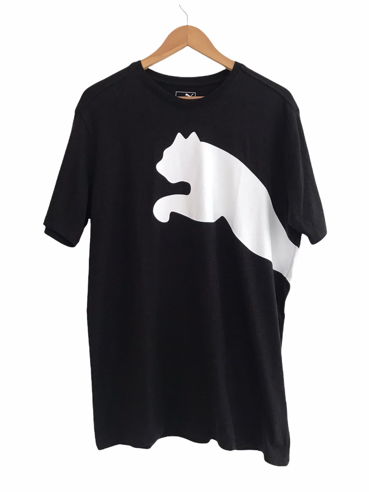 Puma Logo Print Front And Back Black T-shirt