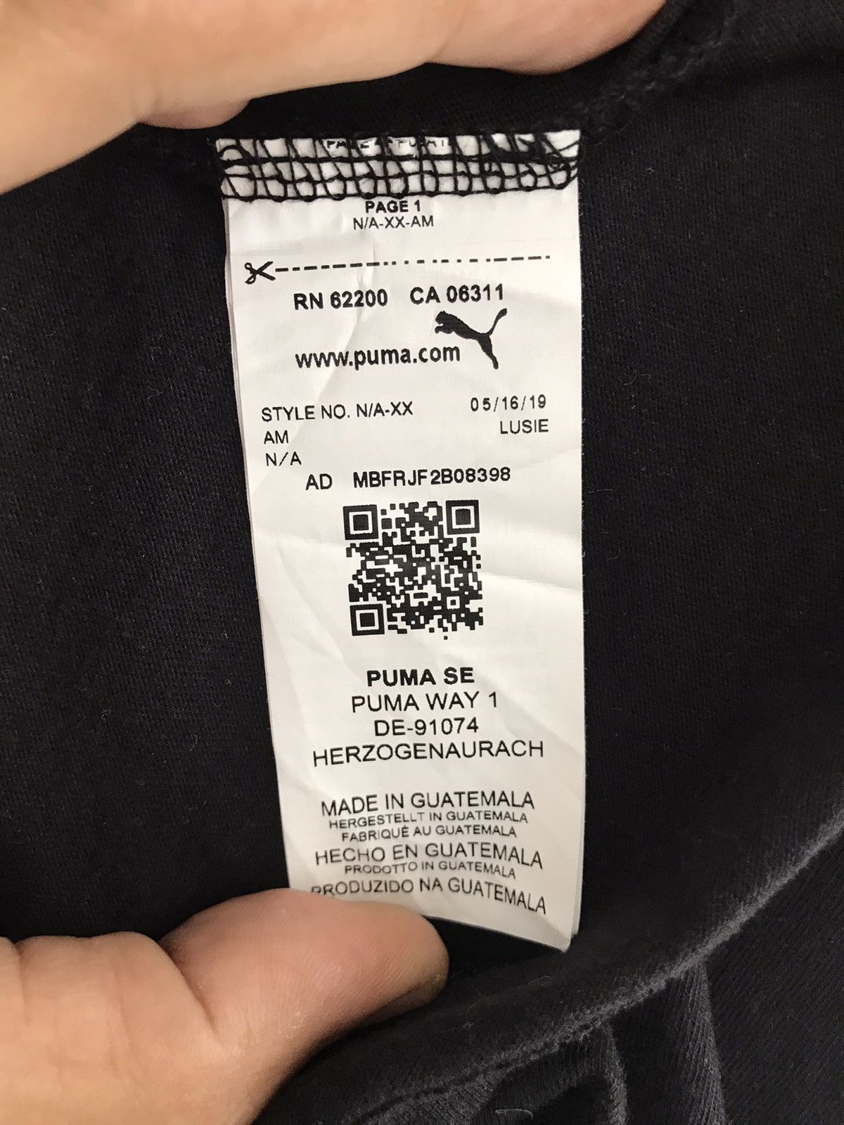 Puma Puma Logo Print Front And Back Black T-shirt Size US M / EU 48-50 / 2 - 4 Thumbnail