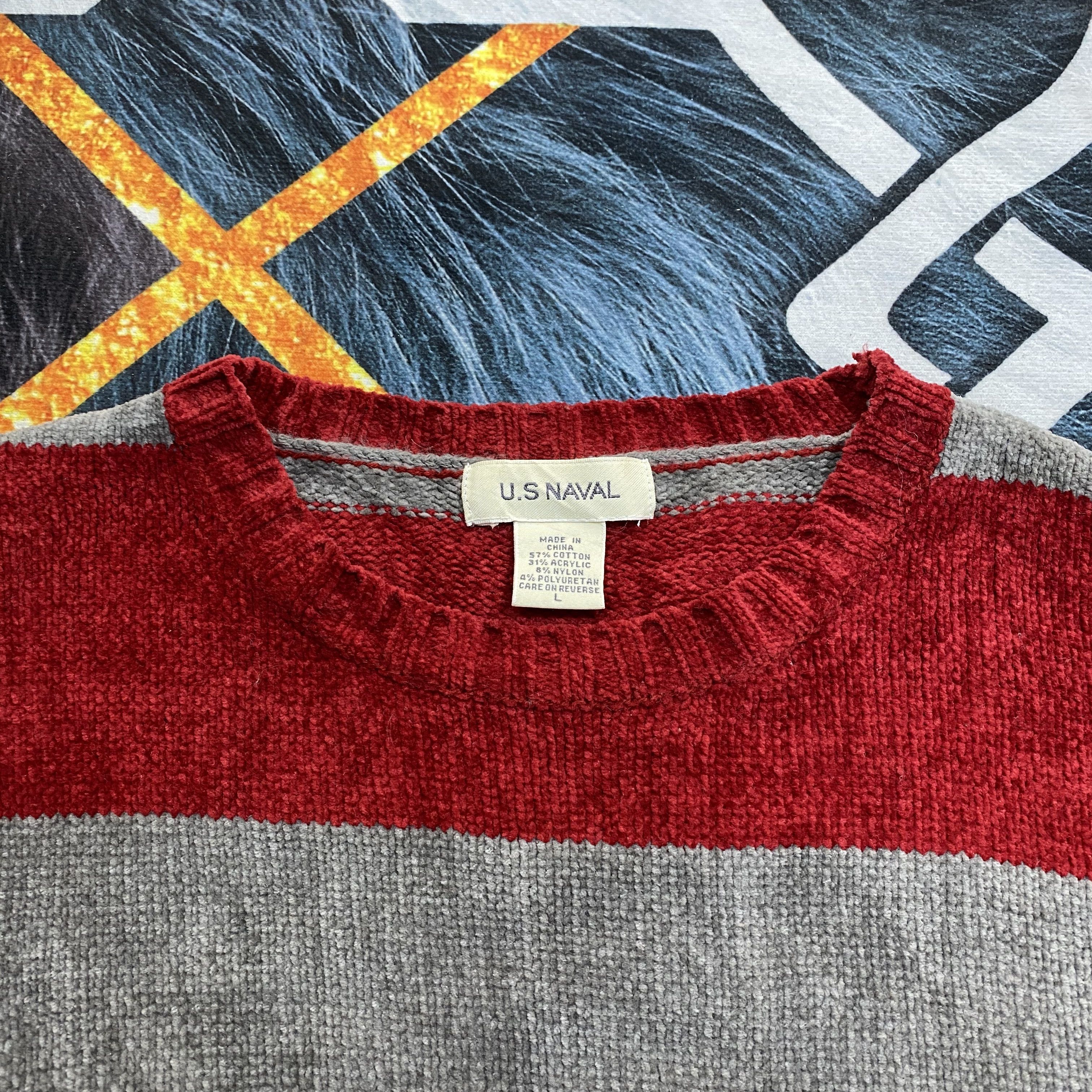 Other U.S Naval Stripe Knitwear Kurt Cobain Styles Size US L / EU 52-54 / 3 - 10 Thumbnail