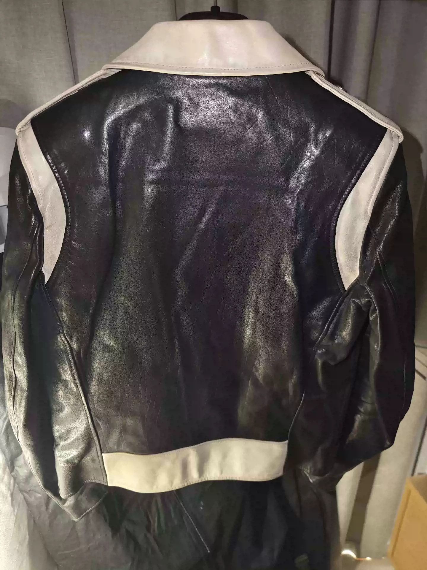 Saint Laurent Paris Saint Laurent 14fw show black and white leather jacket Size US M / EU 48-50 / 2 - 2 Thumbnail