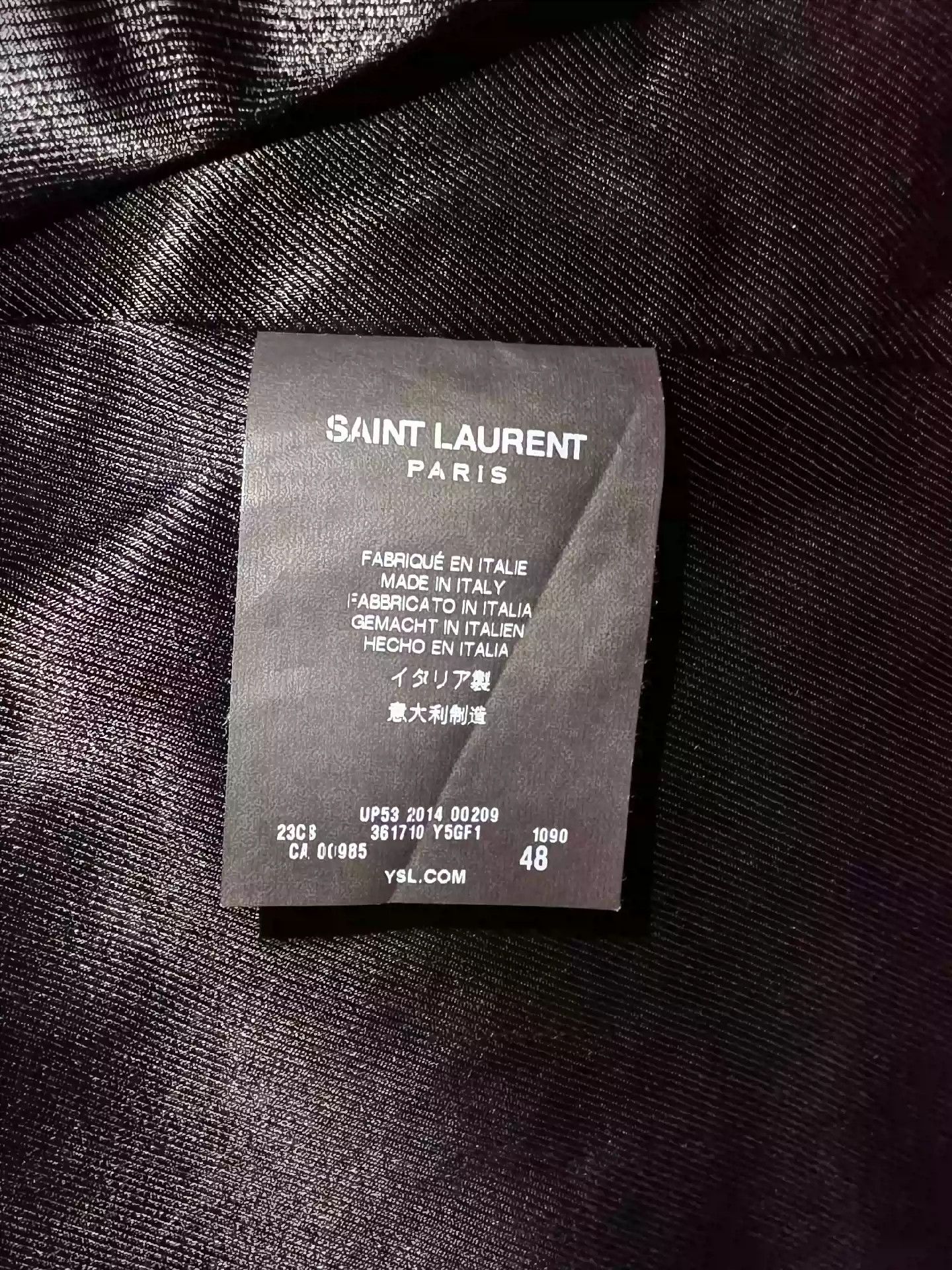 Saint Laurent Paris Saint Laurent 14fw show black and white leather jacket Size US M / EU 48-50 / 2 - 4 Thumbnail