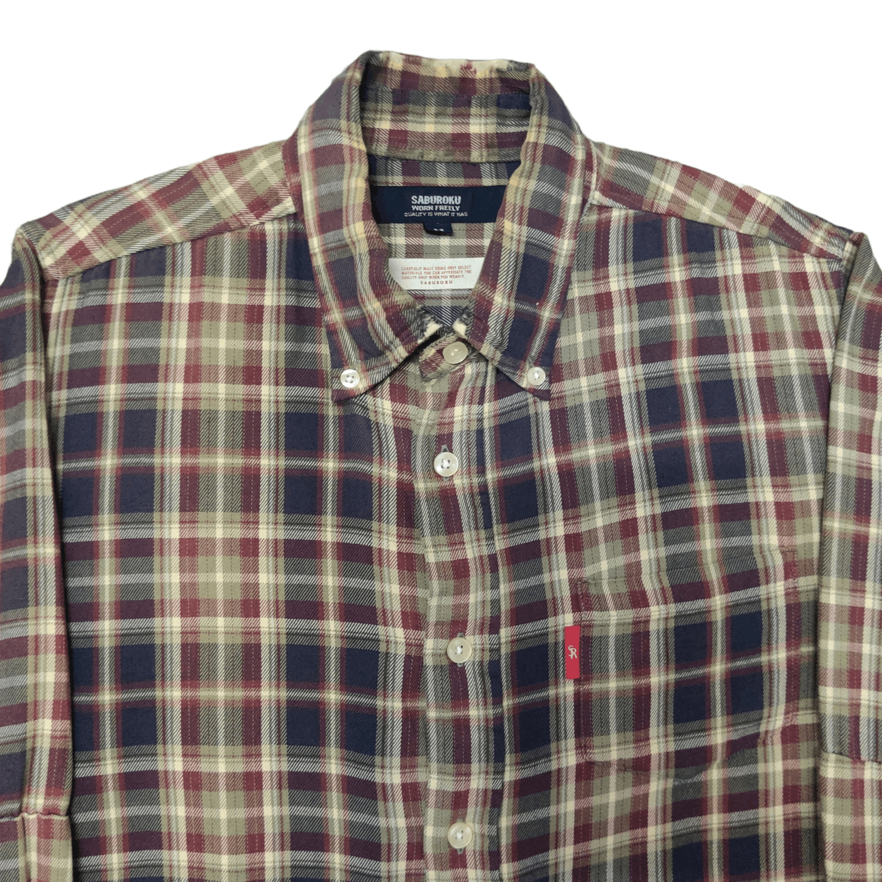 Flannel Vintage Saburoku Flannel Shirts Button Up Size US M / EU 48-50 / 2 - 2 Thumbnail
