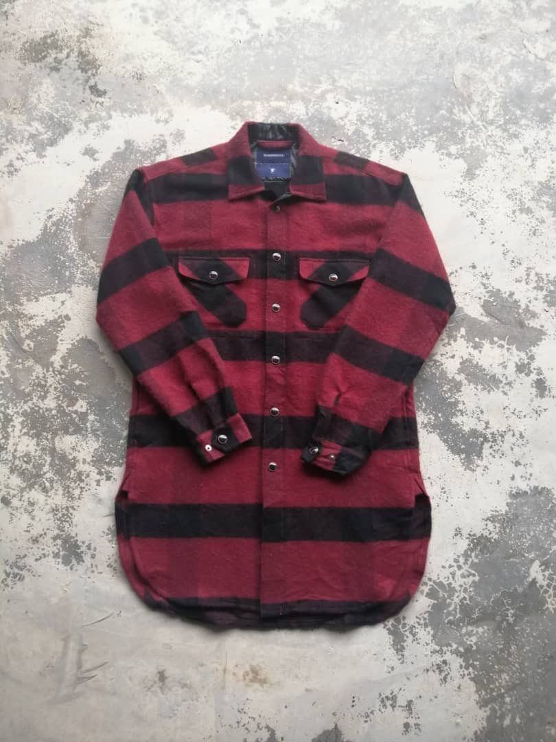 image of Archival Clothing x Miharayasuhiro Archival Miharayasuhiro Multi Stripe Flannel Shirt (Size Medium)