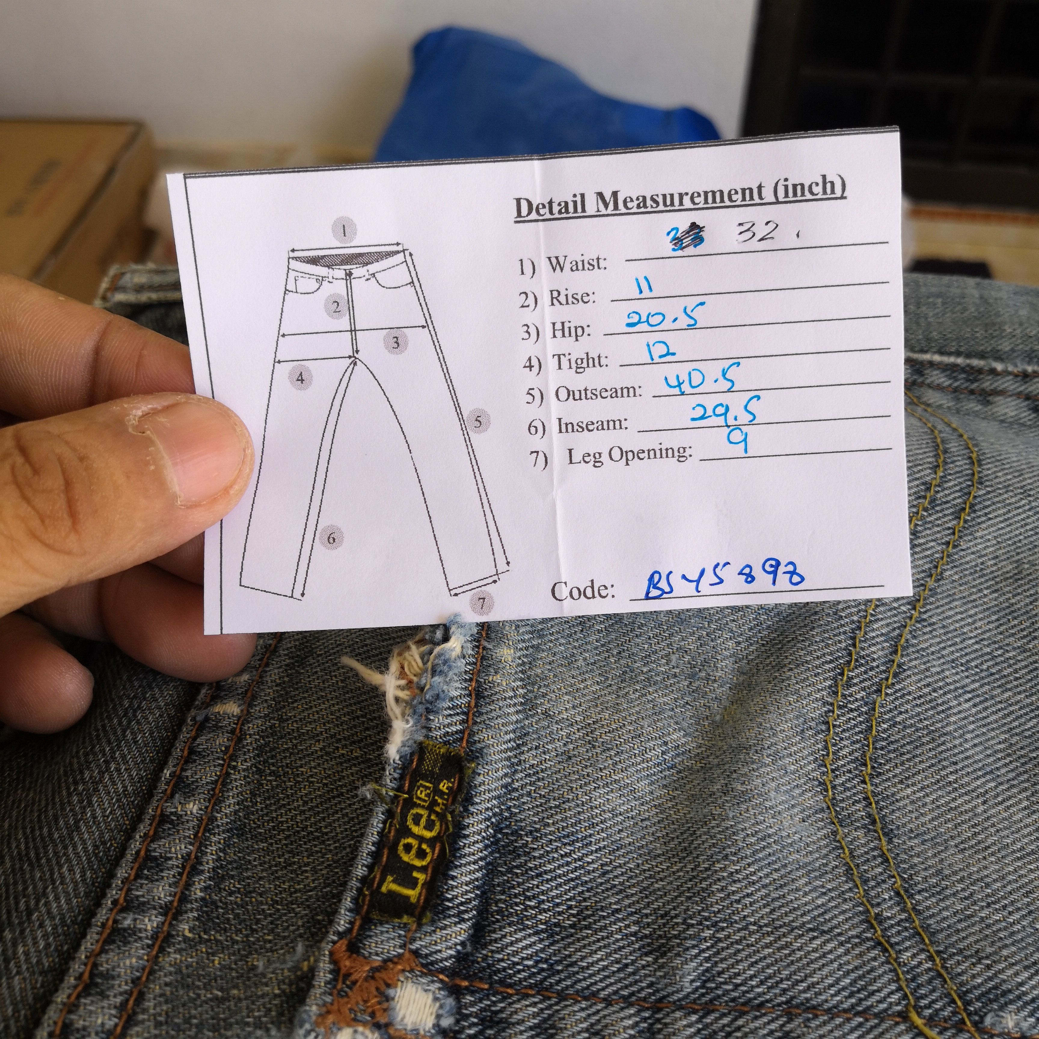 Lee Vintage Lee Sanforized Denim Jeans Pants 32 x 29.5 Size US 32 / EU 48 - 11 Thumbnail