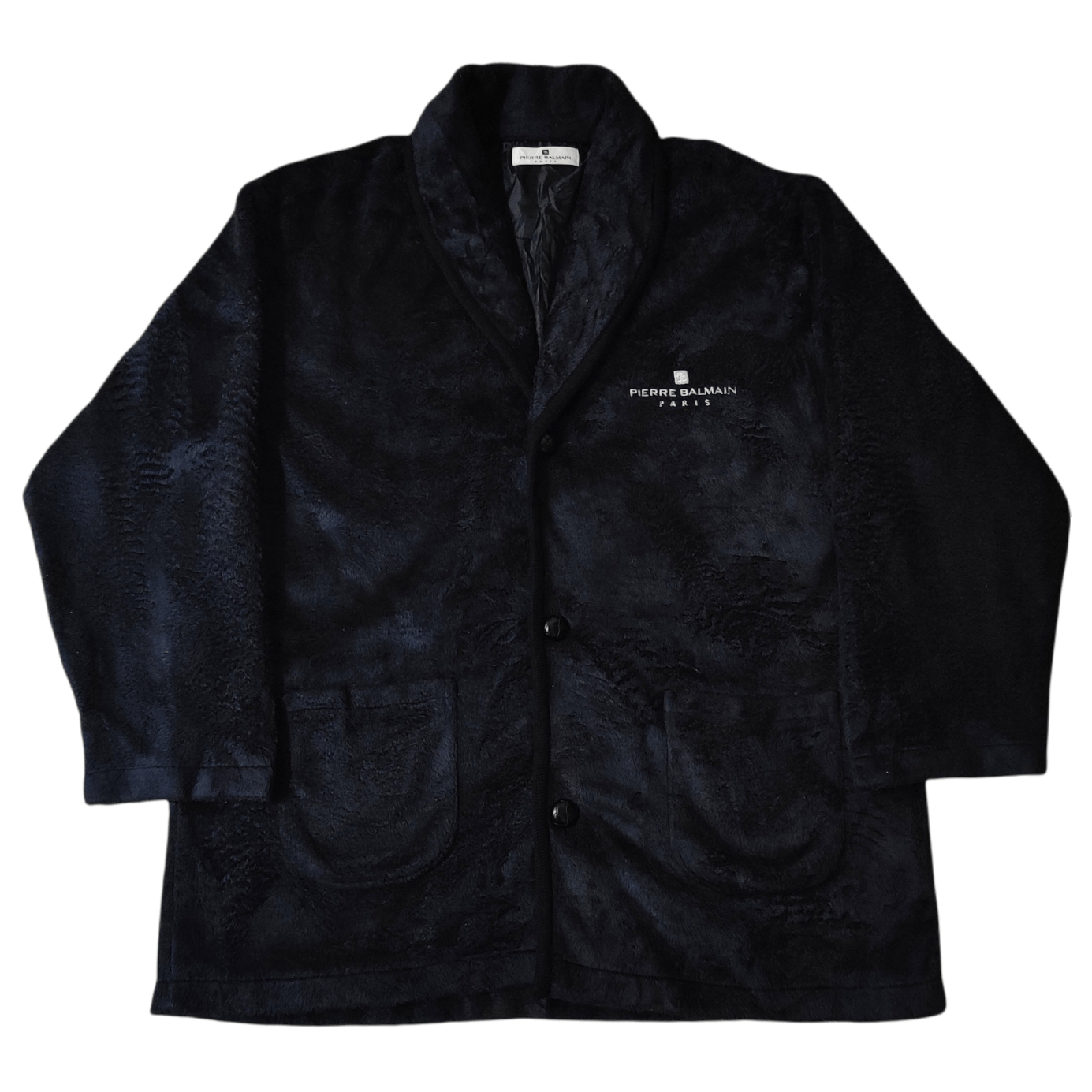 ジャケット・アウター 90's PIERRE BALMAIN wool jacket L Vintage 90s Pierre Balmain Wool Full Zip Sweater Jacket Size Large