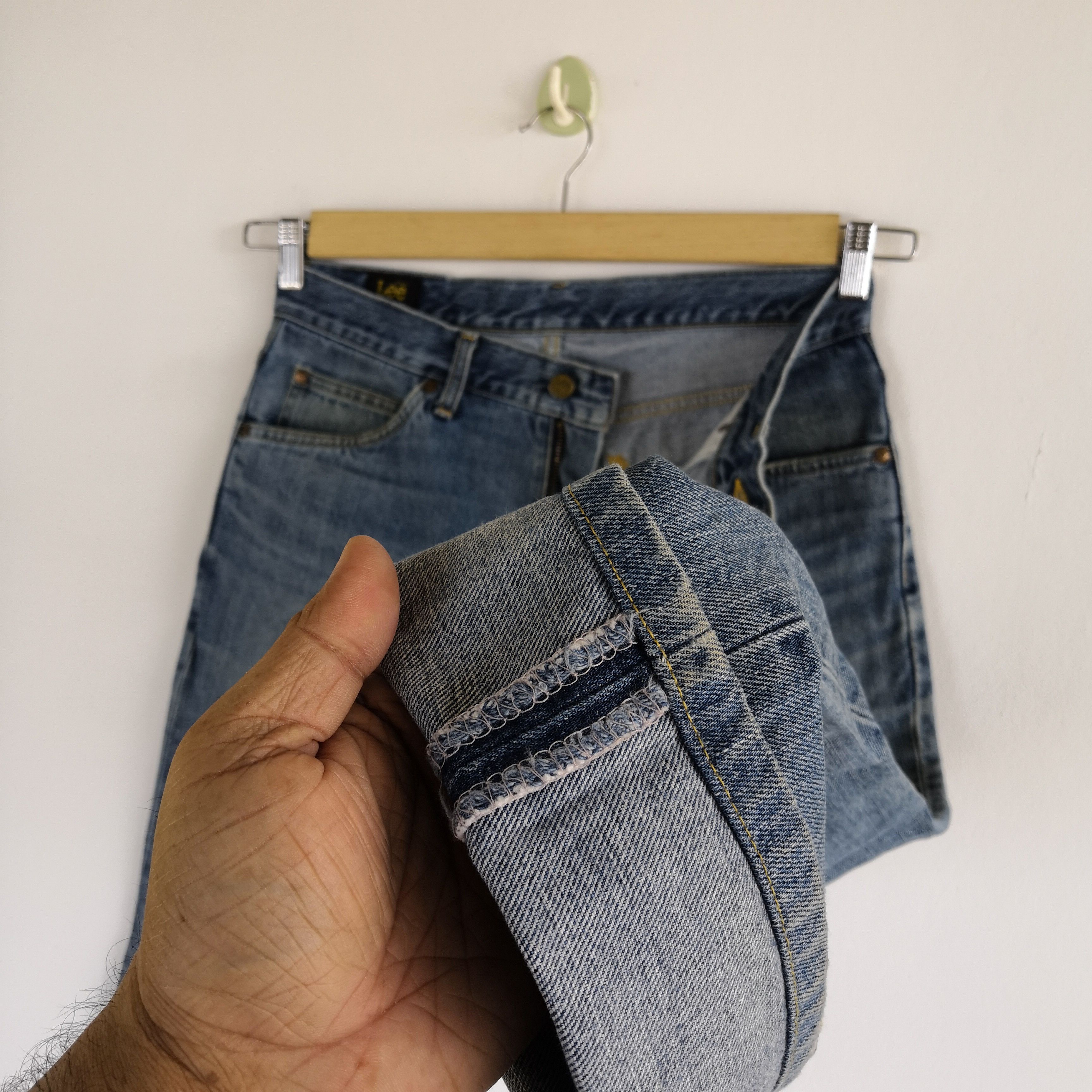 Lee Vintage 90s Lee Stone Wash Jeans Distressed Faded Denim Size US 32 / EU 48 - 9 Thumbnail