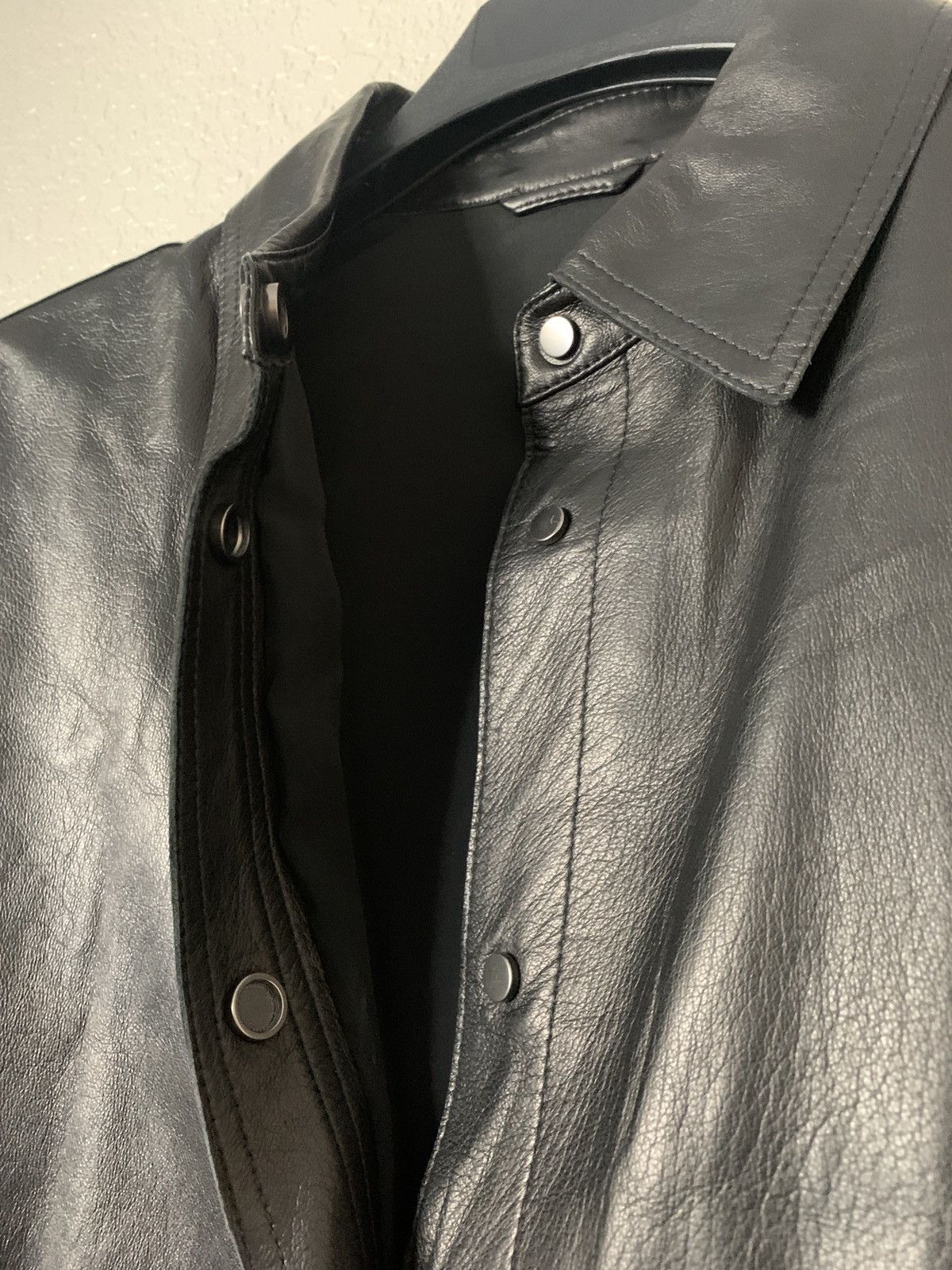 Brunello Cucinelli DELETING $7000 Black Oversized Leather Button Up Size US S / EU 44-46 / 1 - 4 Thumbnail