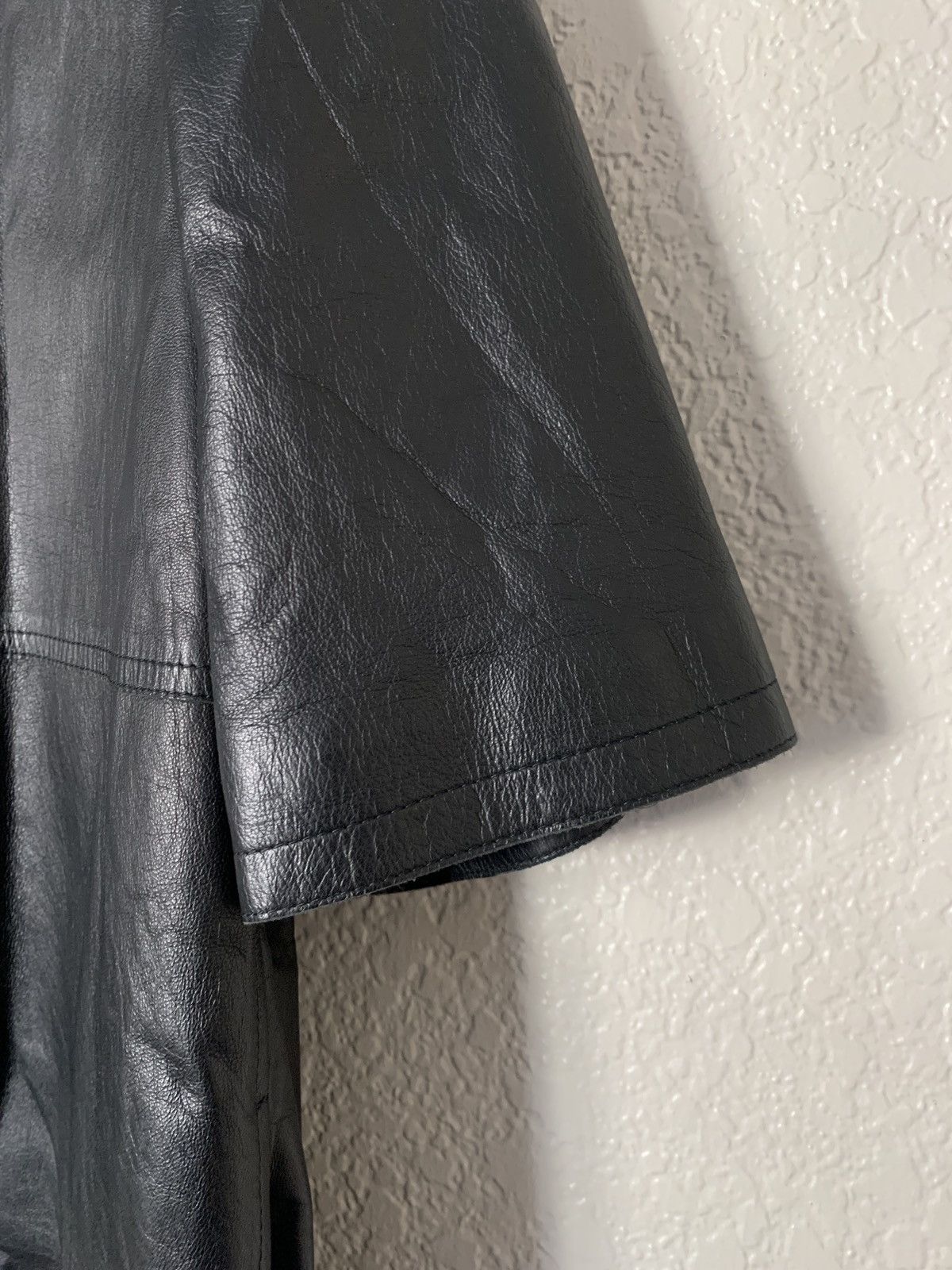 Brunello Cucinelli DELETING $7000 Black Oversized Leather Button Up Size US S / EU 44-46 / 1 - 2 Thumbnail