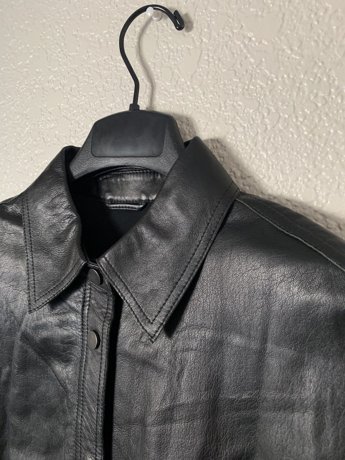 Brunello Cucinelli DELETING $7000 Black Oversized Leather Button Up Size US S / EU 44-46 / 1 - 3 Thumbnail