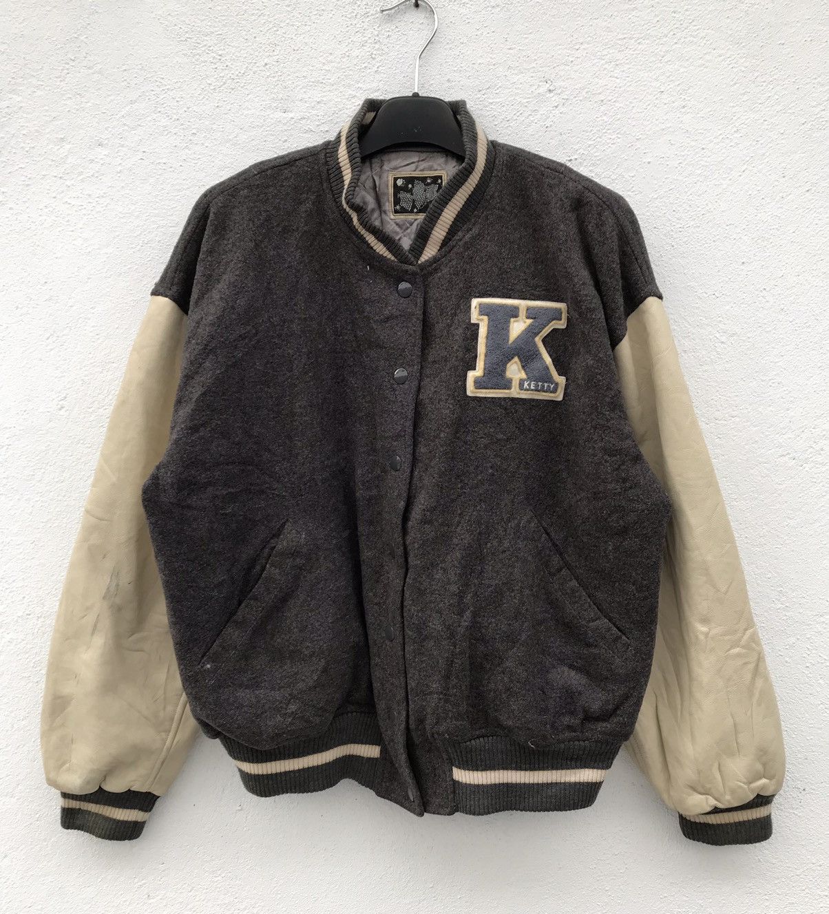 Designer × Vintage Vintage Ketty Brand Big Logo Wool Varsity Jackets Size US M / EU 48-50 / 2 - 2 Thumbnail