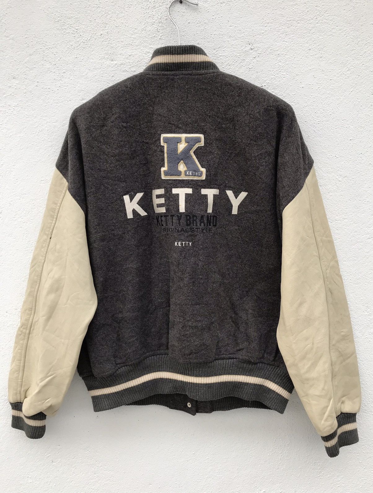 Designer × Vintage Vintage Ketty Brand Big Logo Wool Varsity Jackets Size US M / EU 48-50 / 2 - 1 Thumbnail