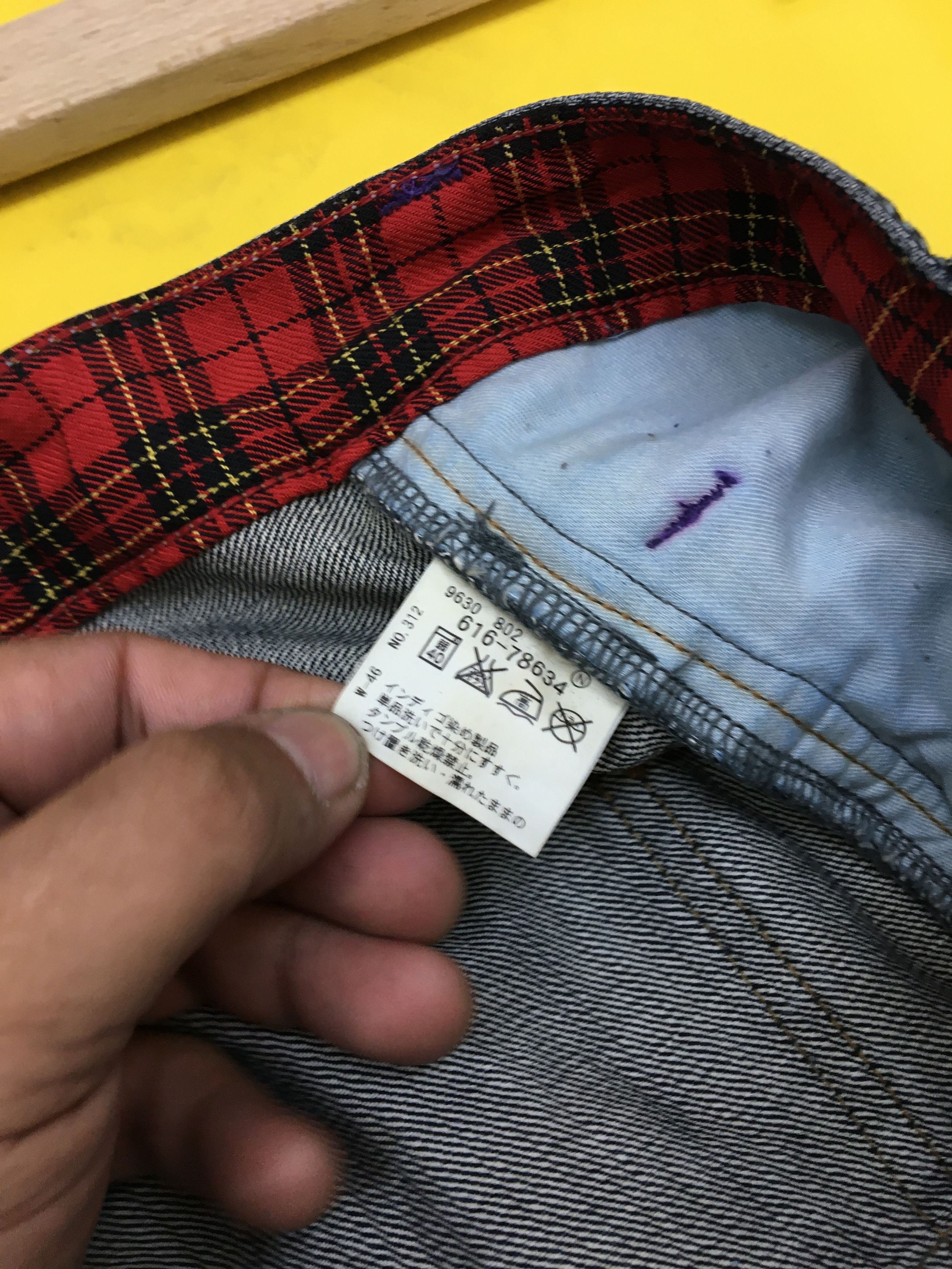 Japanese Brand Japanese Jeans Zipper Checkered Denim Pants - BS47331. Size US 36 / EU 52 - 12 Thumbnail