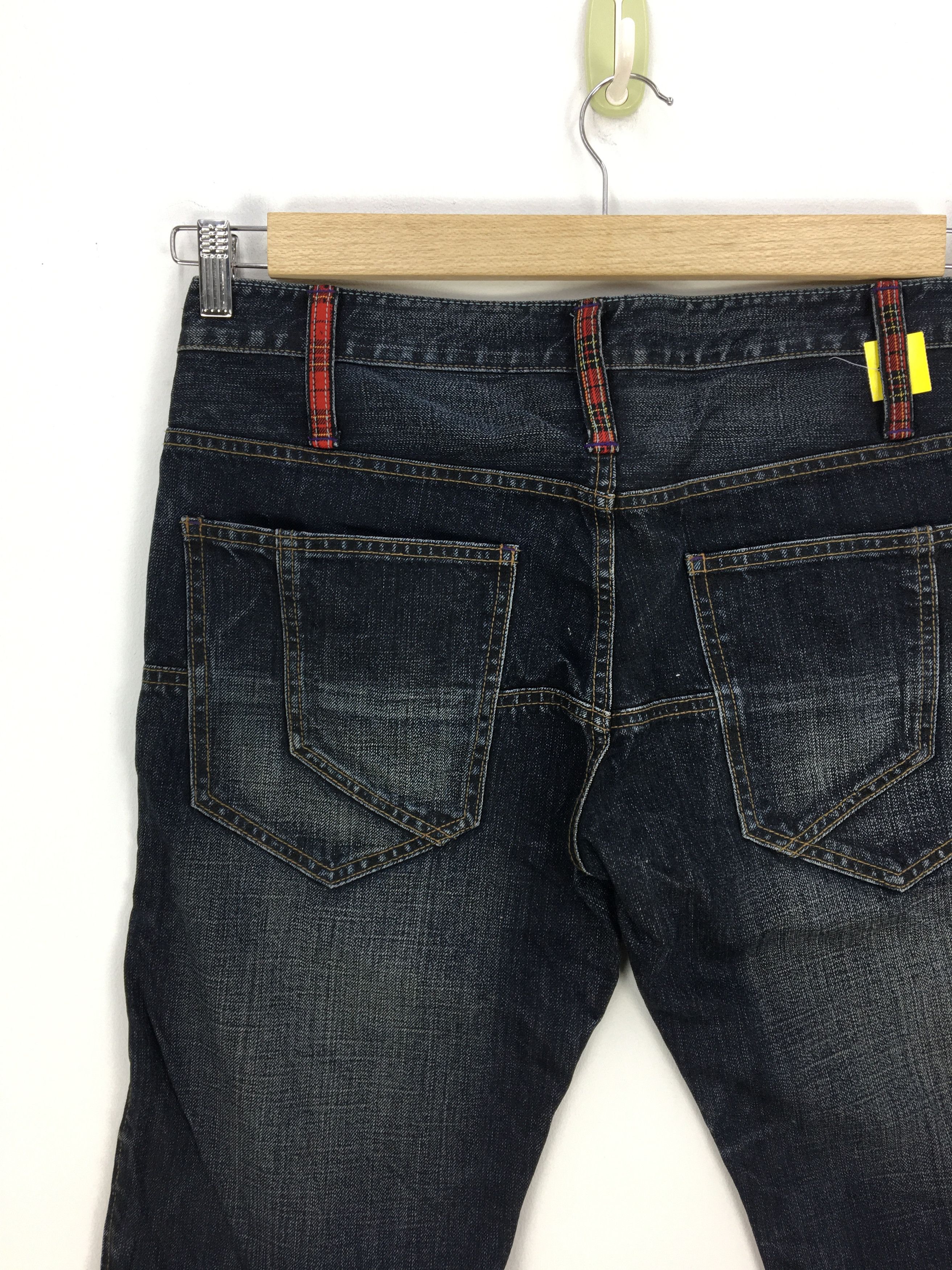 Japanese Brand Japanese Jeans Zipper Checkered Denim Pants - BS47331. Size US 36 / EU 52 - 6 Thumbnail