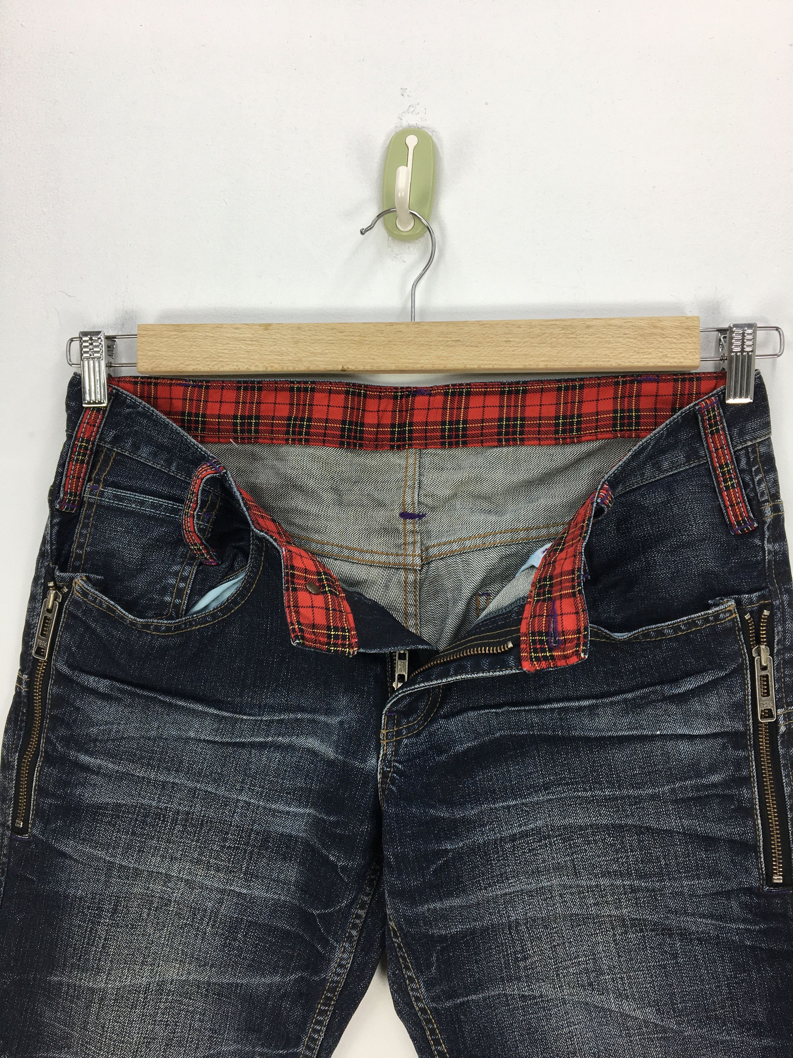 Japanese Brand Japanese Jeans Zipper Checkered Denim Pants - BS47331. Size US 36 / EU 52 - 9 Thumbnail