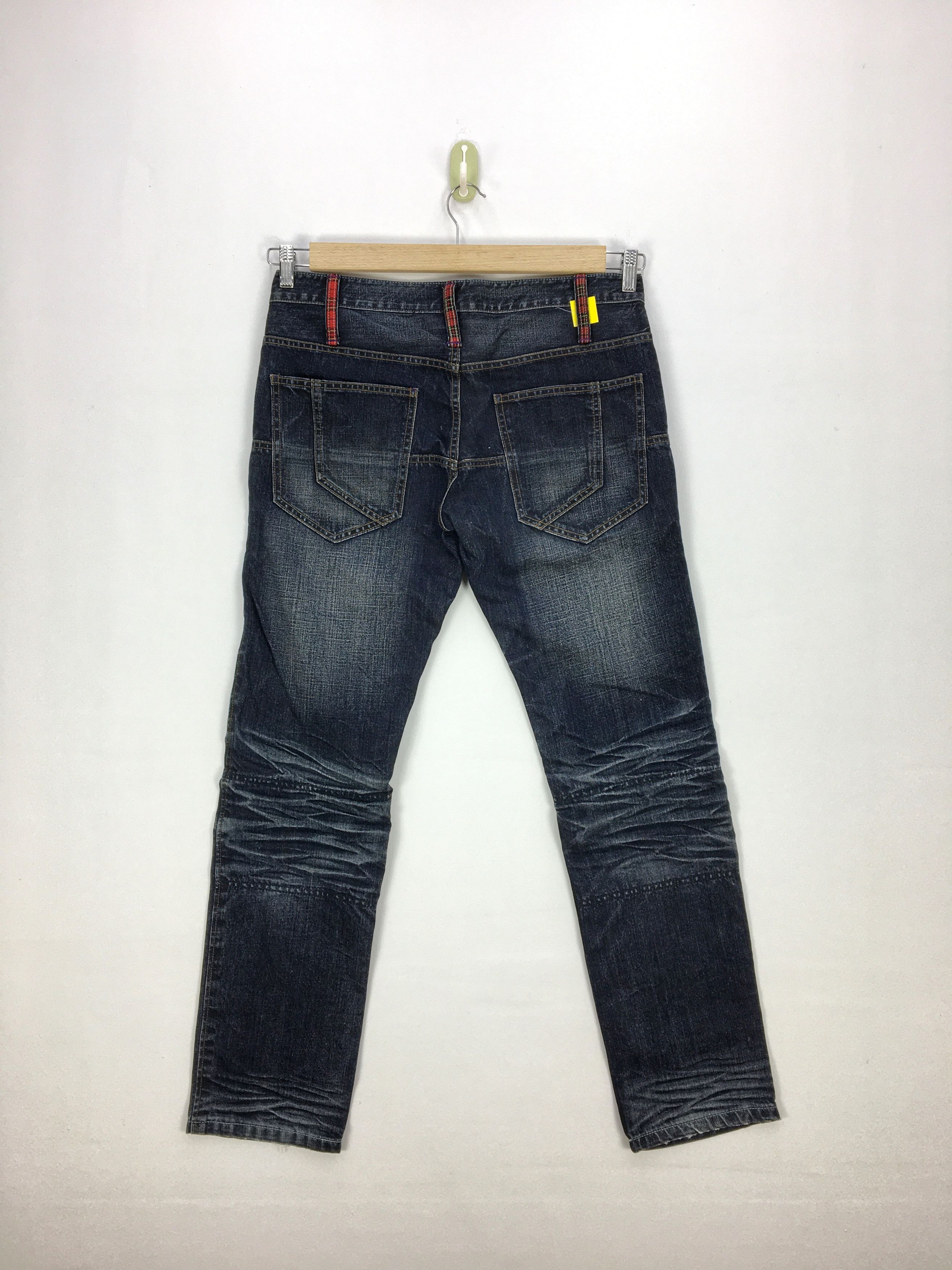 Japanese Brand Japanese Jeans Zipper Checkered Denim Pants - BS47331. Size US 36 / EU 52 - 2 Thumbnail