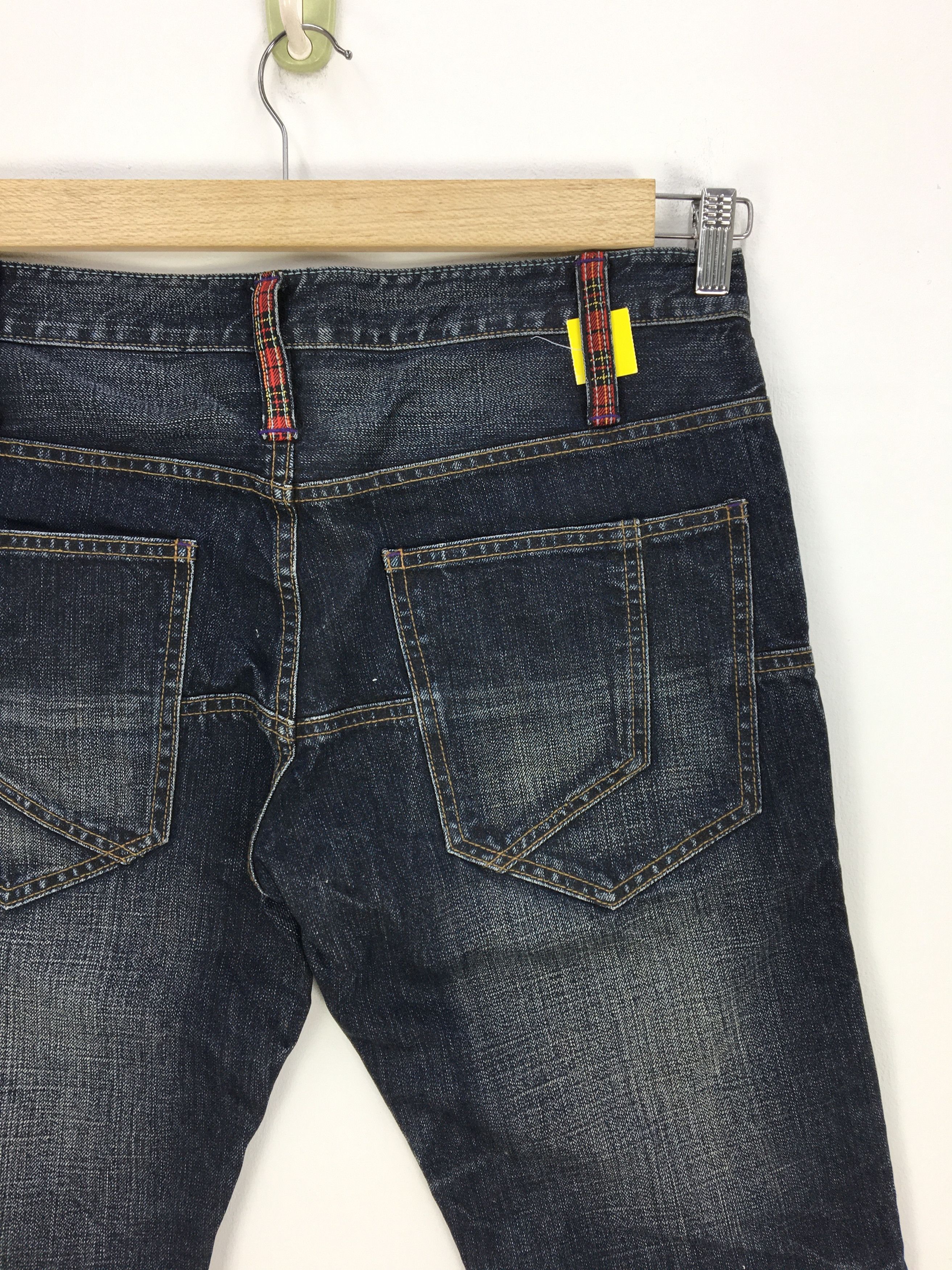 Japanese Brand Japanese Jeans Zipper Checkered Denim Pants - BS47331. Size US 36 / EU 52 - 5 Thumbnail