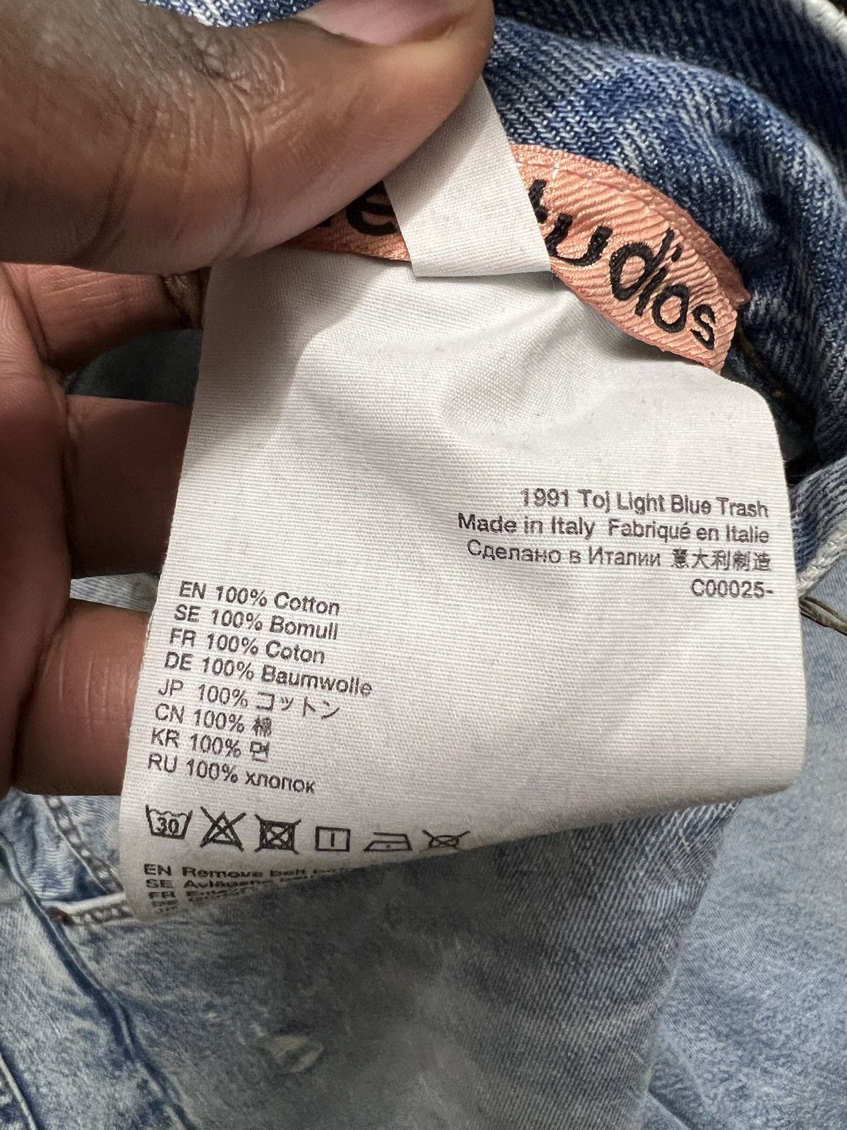 Acne Studios 1991 Toj Light Blue Trash Size US 31 - 3 Thumbnail