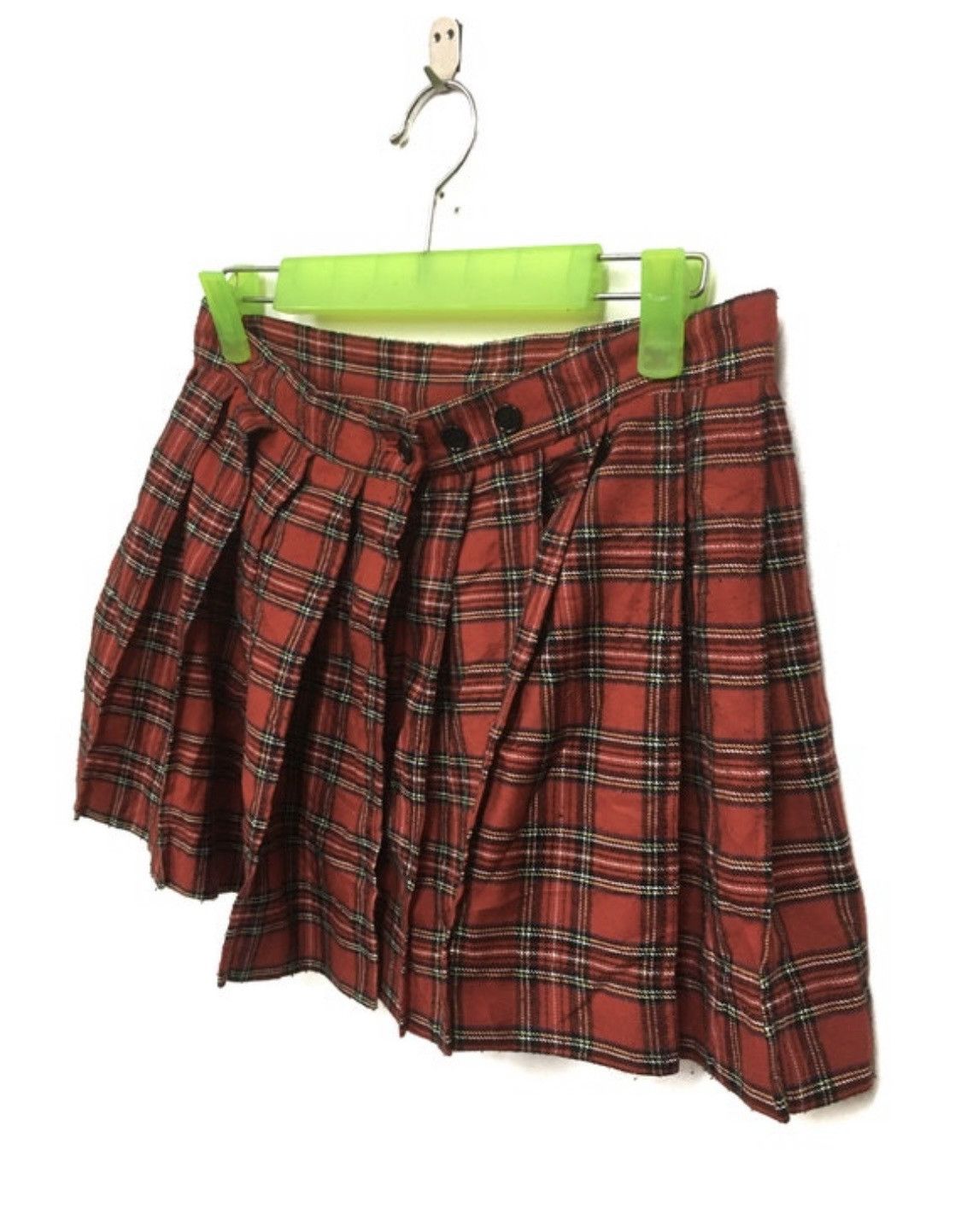 Japanese Brand × Vintage SEXY DYNAMITE LONDON japan tartan plaid punk zipper skirt Size 29" - 4 Thumbnail